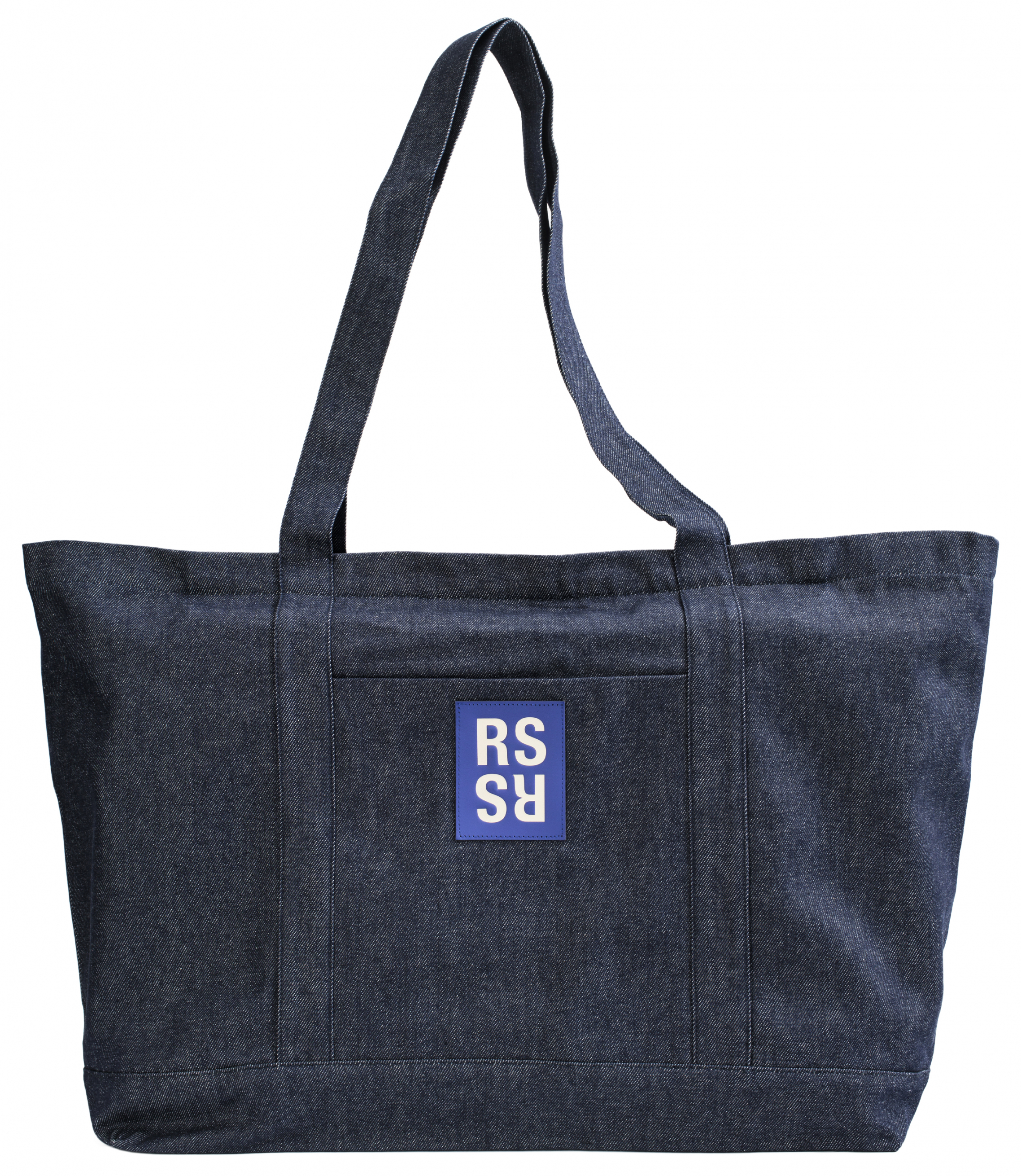 Сумка-шоппер из денима с патчем Raf Simons 212-934A-10031-0044