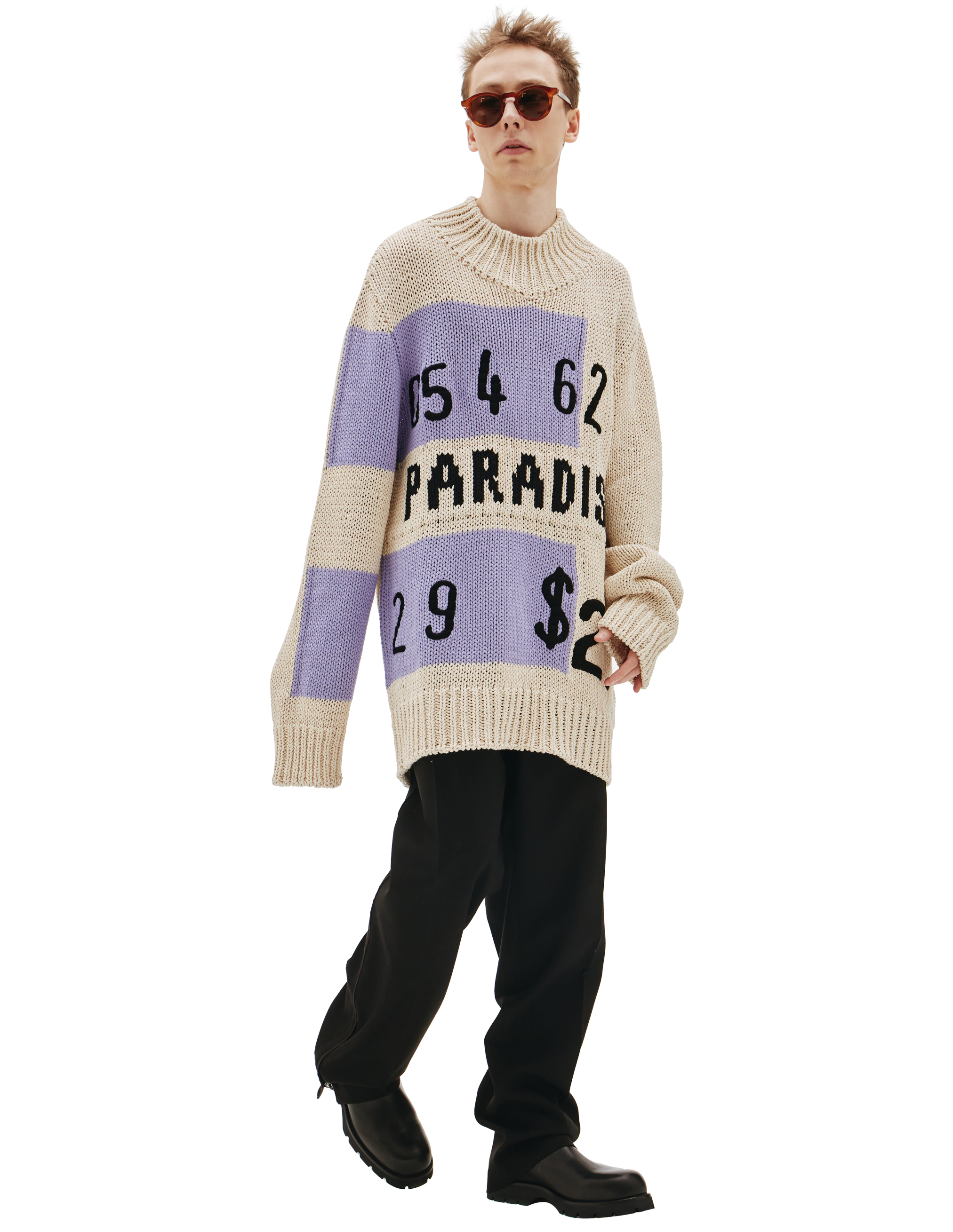 Вязаный свитер с принтом Paradise Jil Sander JSMU751003/MUY24038/975