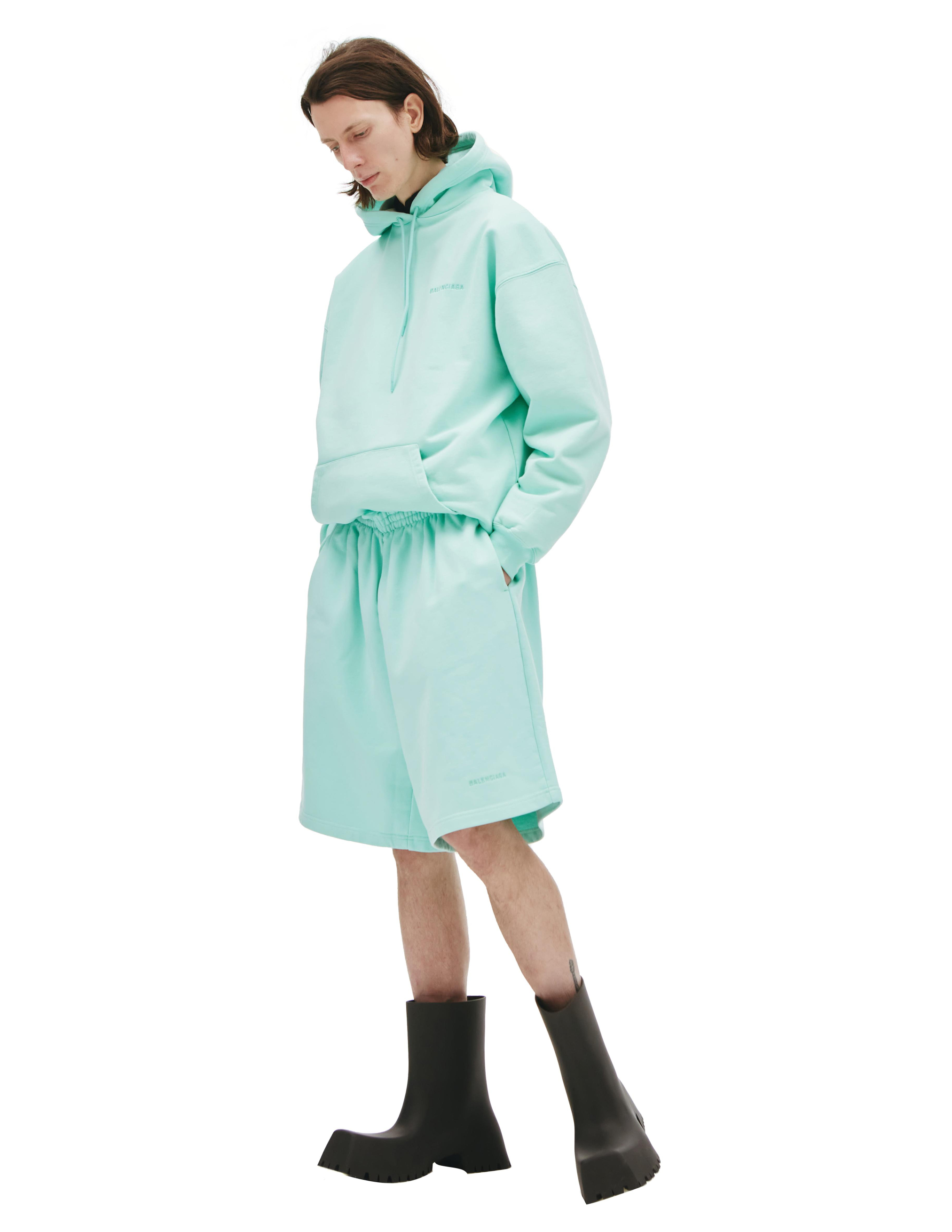 Широкие шорты с вышивкой логотипа Balenciaga 674591/TLVB8/0306