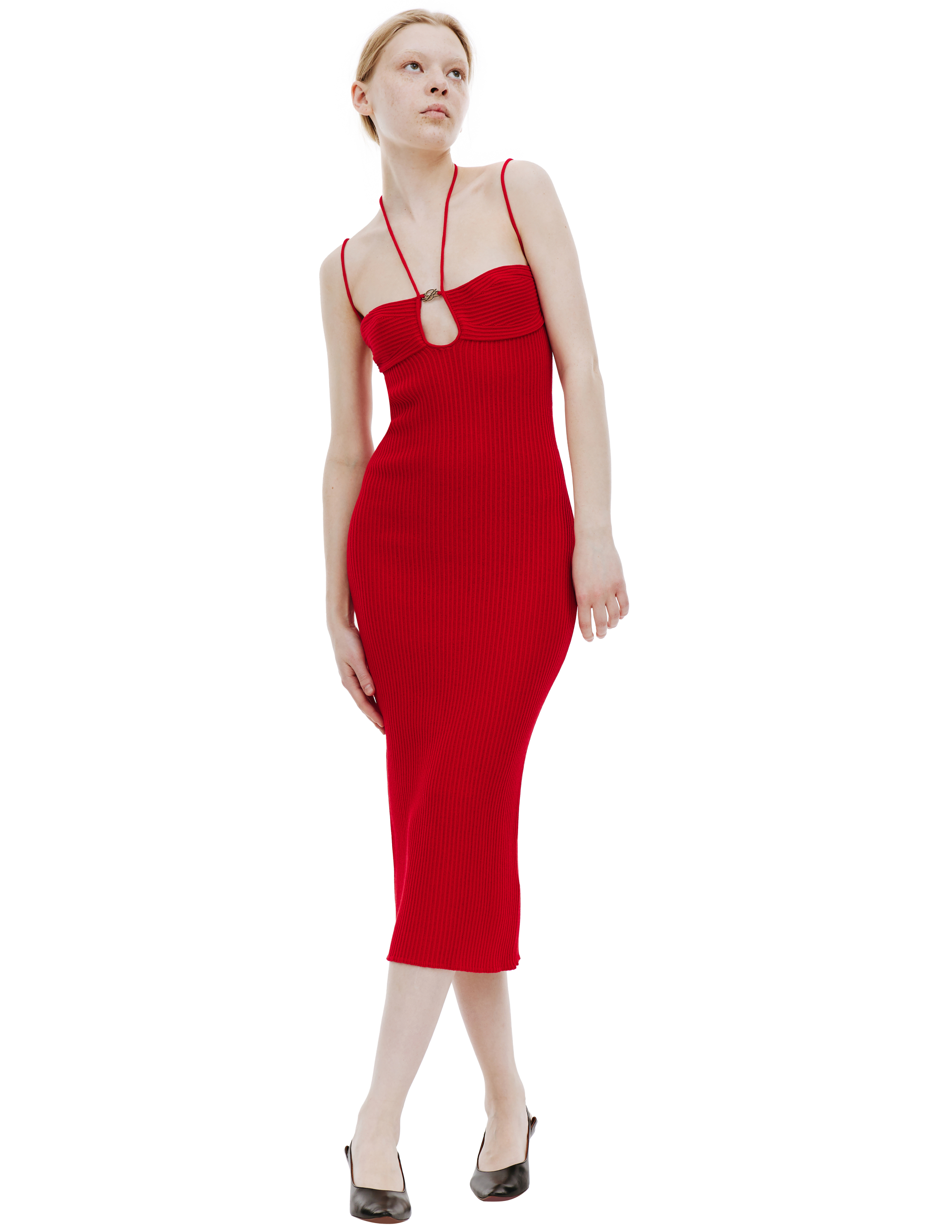 Красное платье на бретелях Blumarine P34/4A023A/N0313