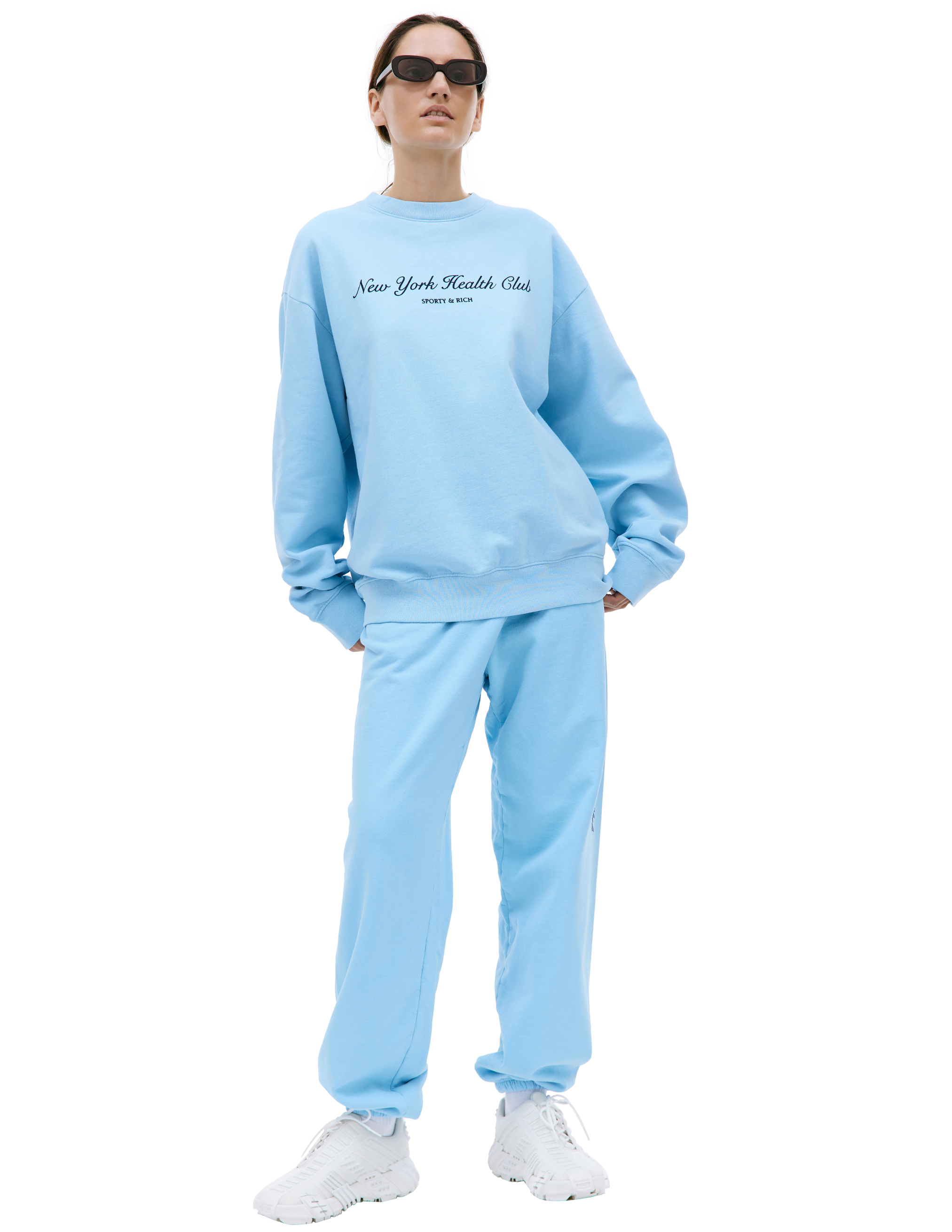 Свитшот с принтом 'NY Health Club' SPORTY & RICH CR843HO