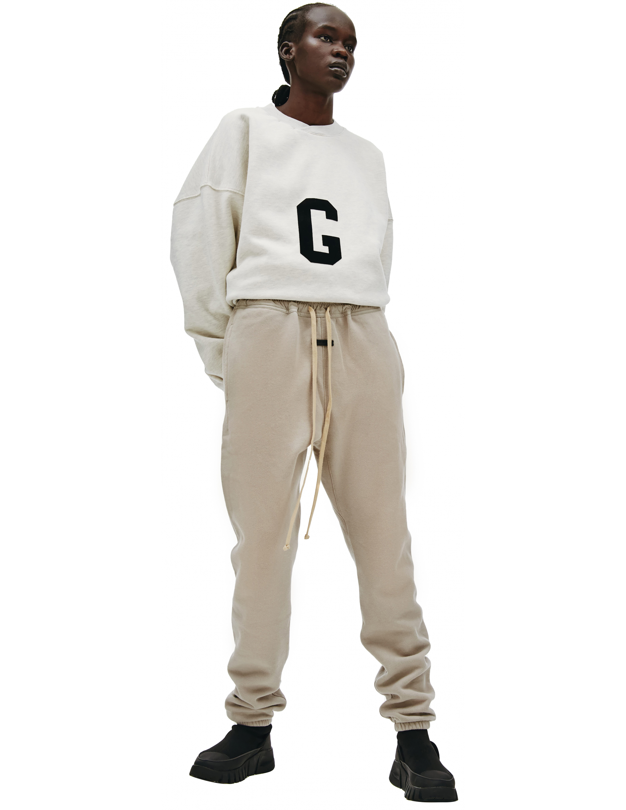 Бежевые спортивные брюки Fear of God FG40/007FLC/315