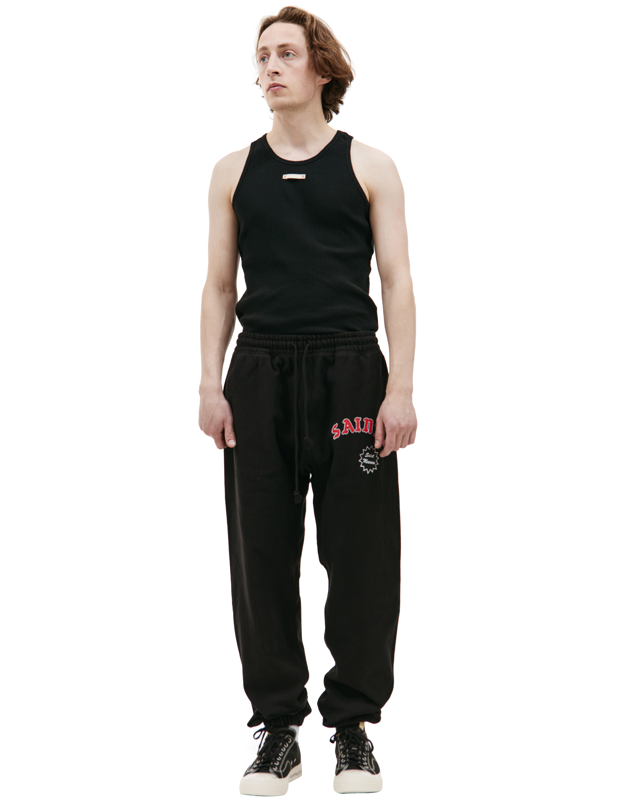 Черные брюки с логотипом Saint Michael SM-YS8-0000-044