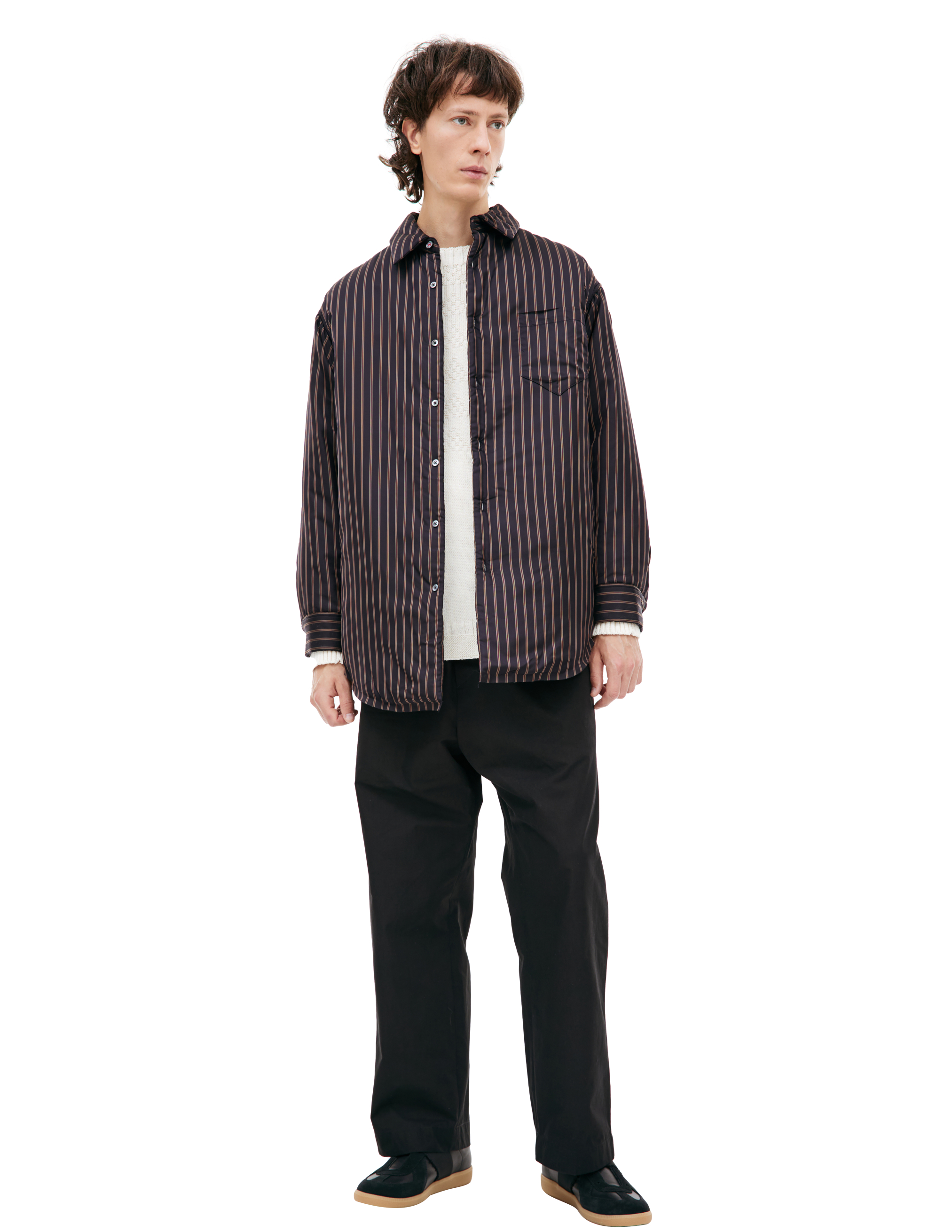 Рубашка в полоску Maison Margiela SI1DL0009/S60297/001F