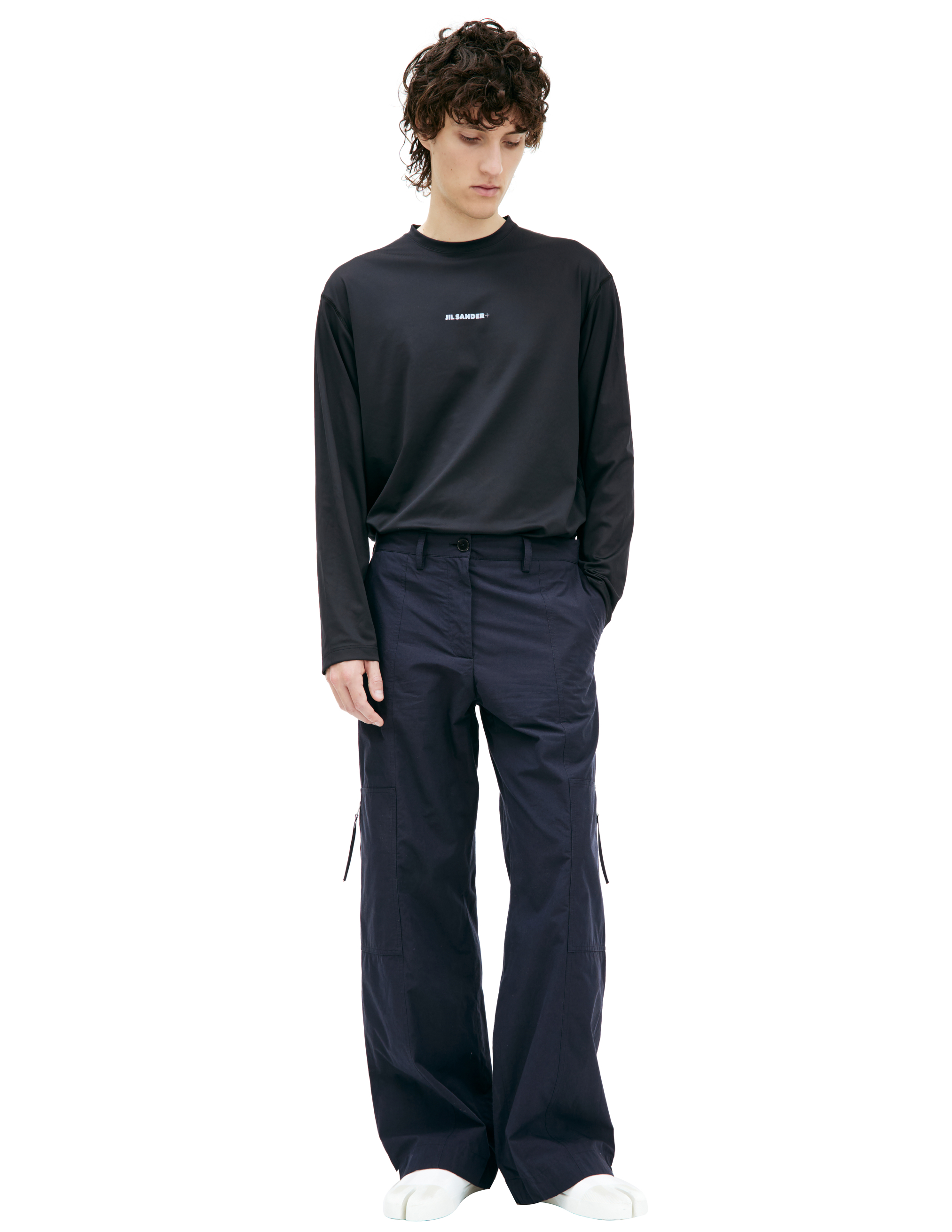 Хлопковые брюки-карго Jil Sander J40KA0133/J45127/401