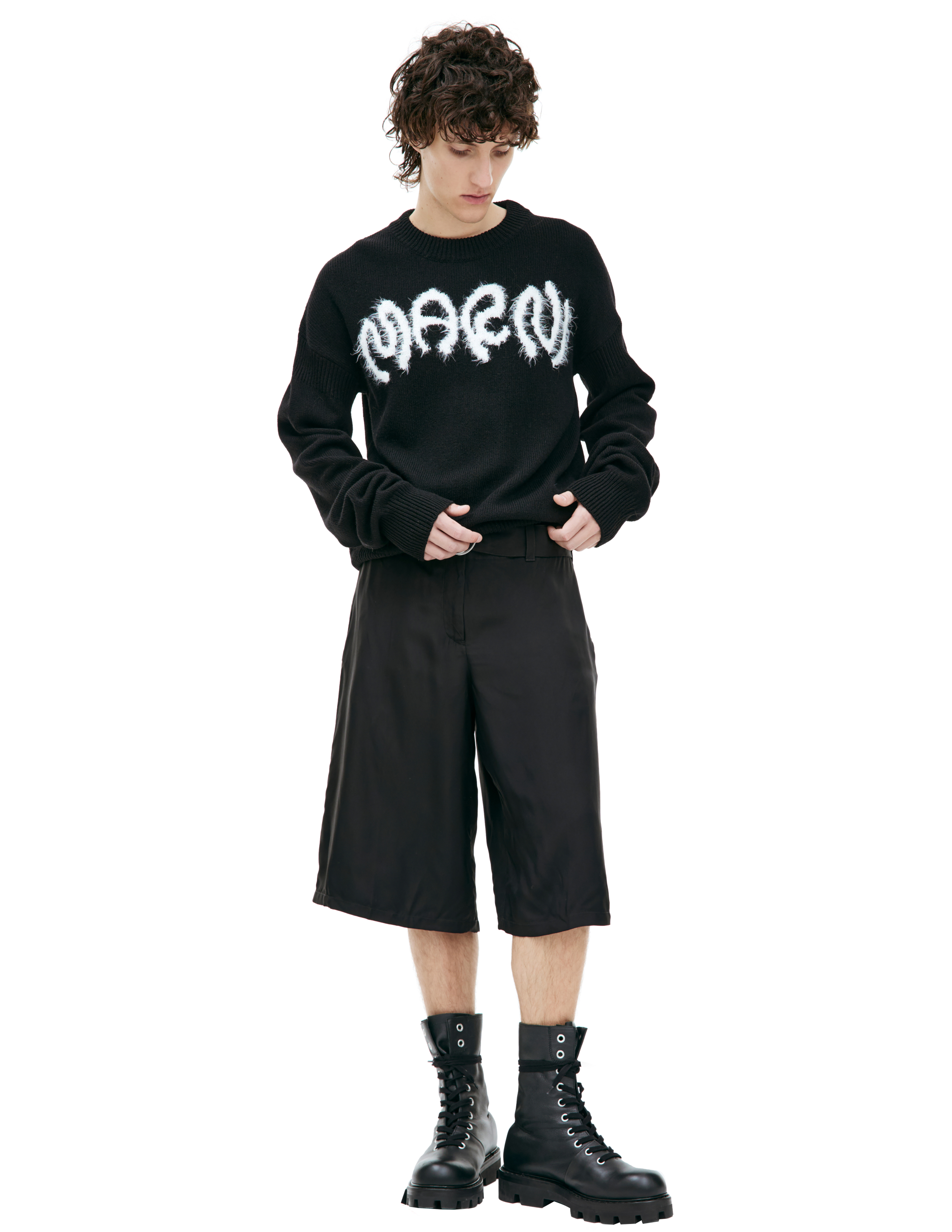 Черные шорты с поясом Jil Sander J03KA0129/J65052/001
