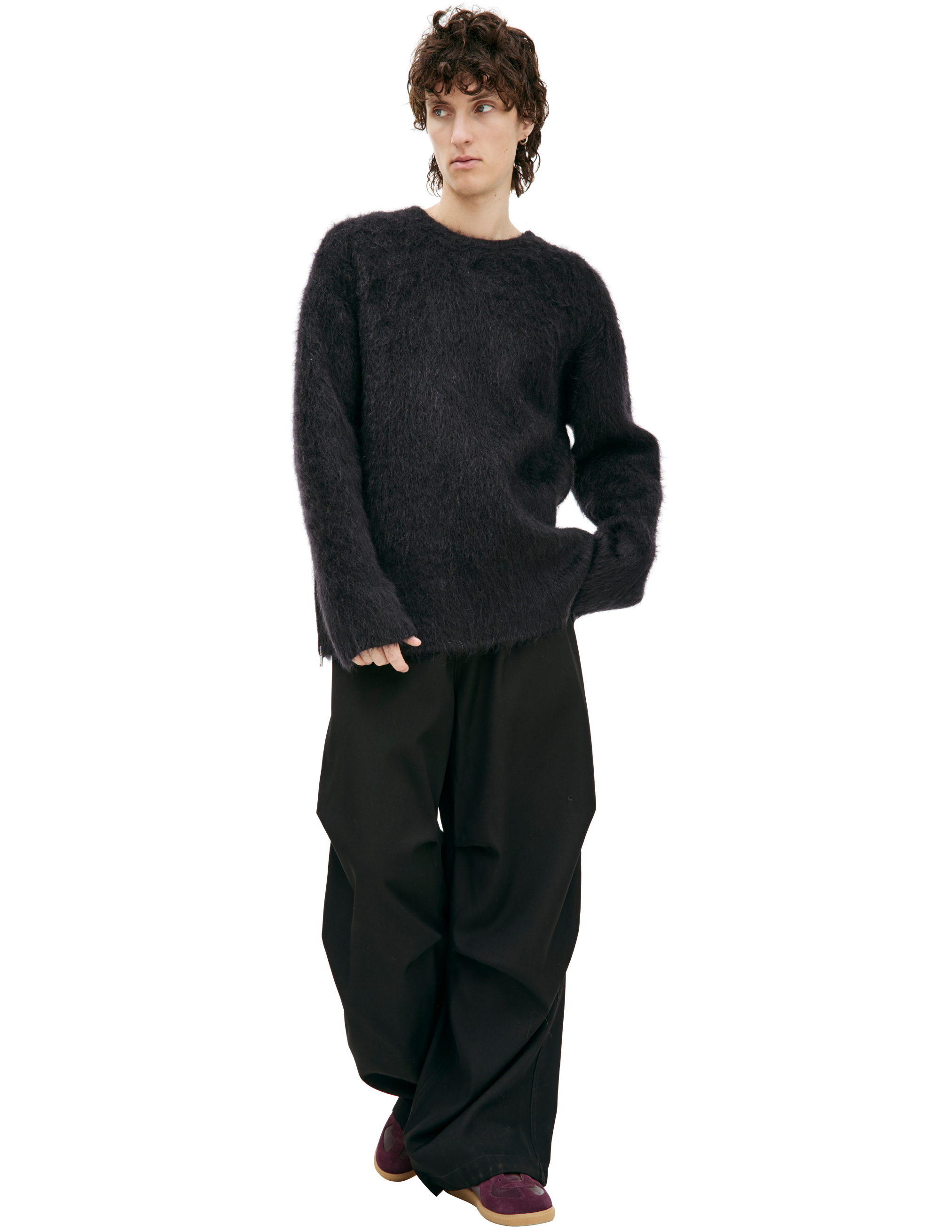 Оверсайз свитер с молнией Jil Sander J21GP0132/J14668/001