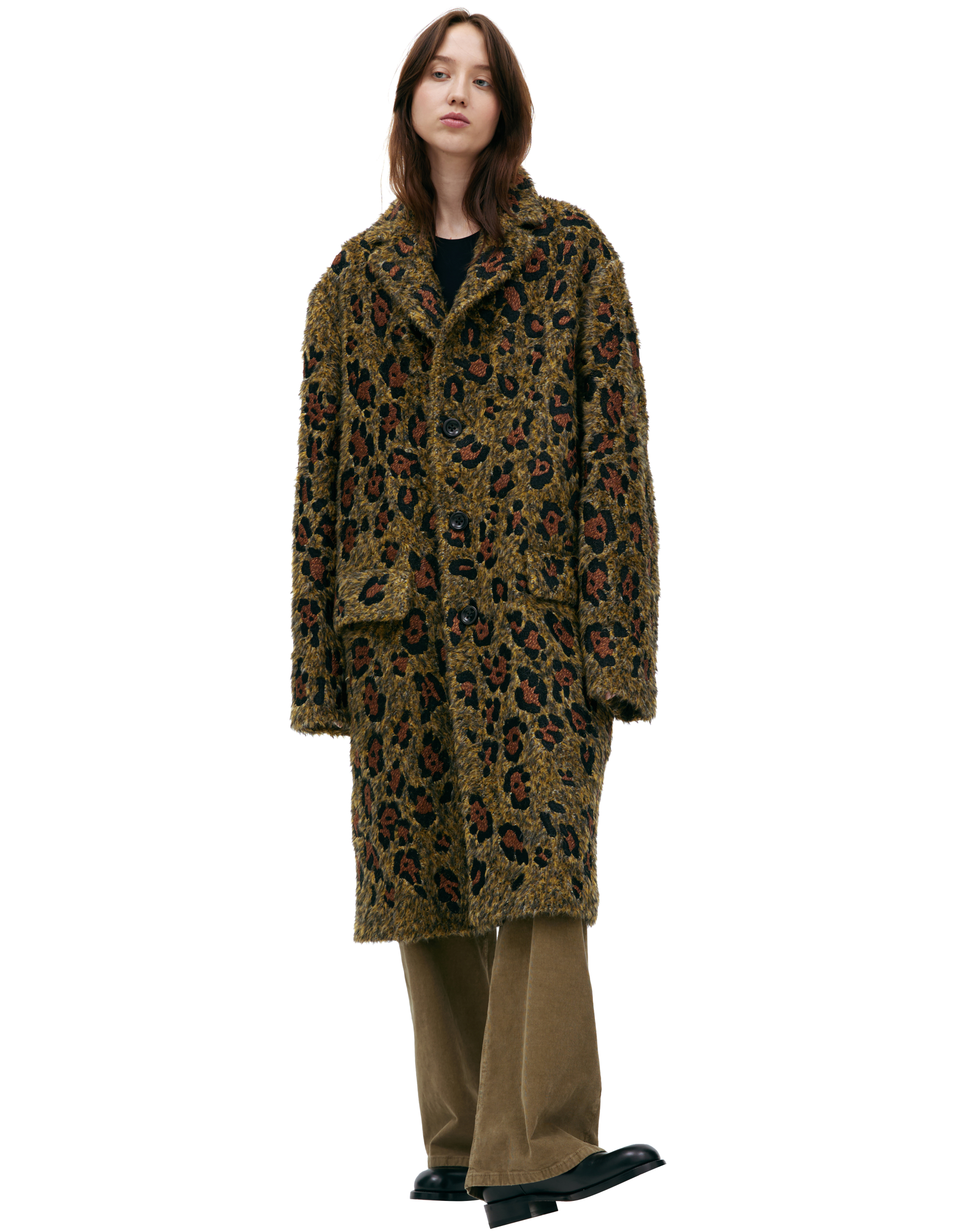 Пальто с анималистичным принтом Dries Van Noten 232-020211-7308-202