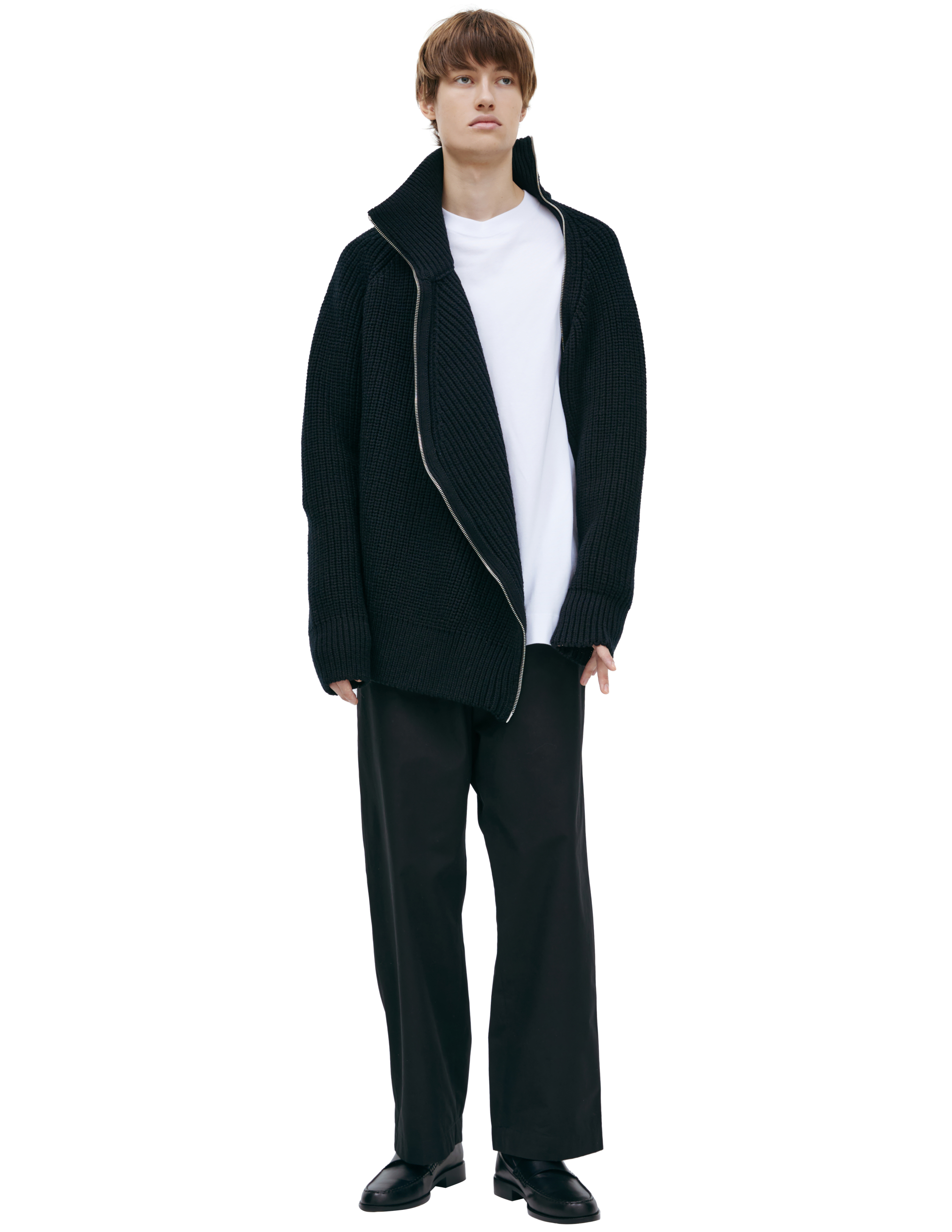 Свитер на асимметричной молнии Dries Van Noten 242-021232-9706-900
