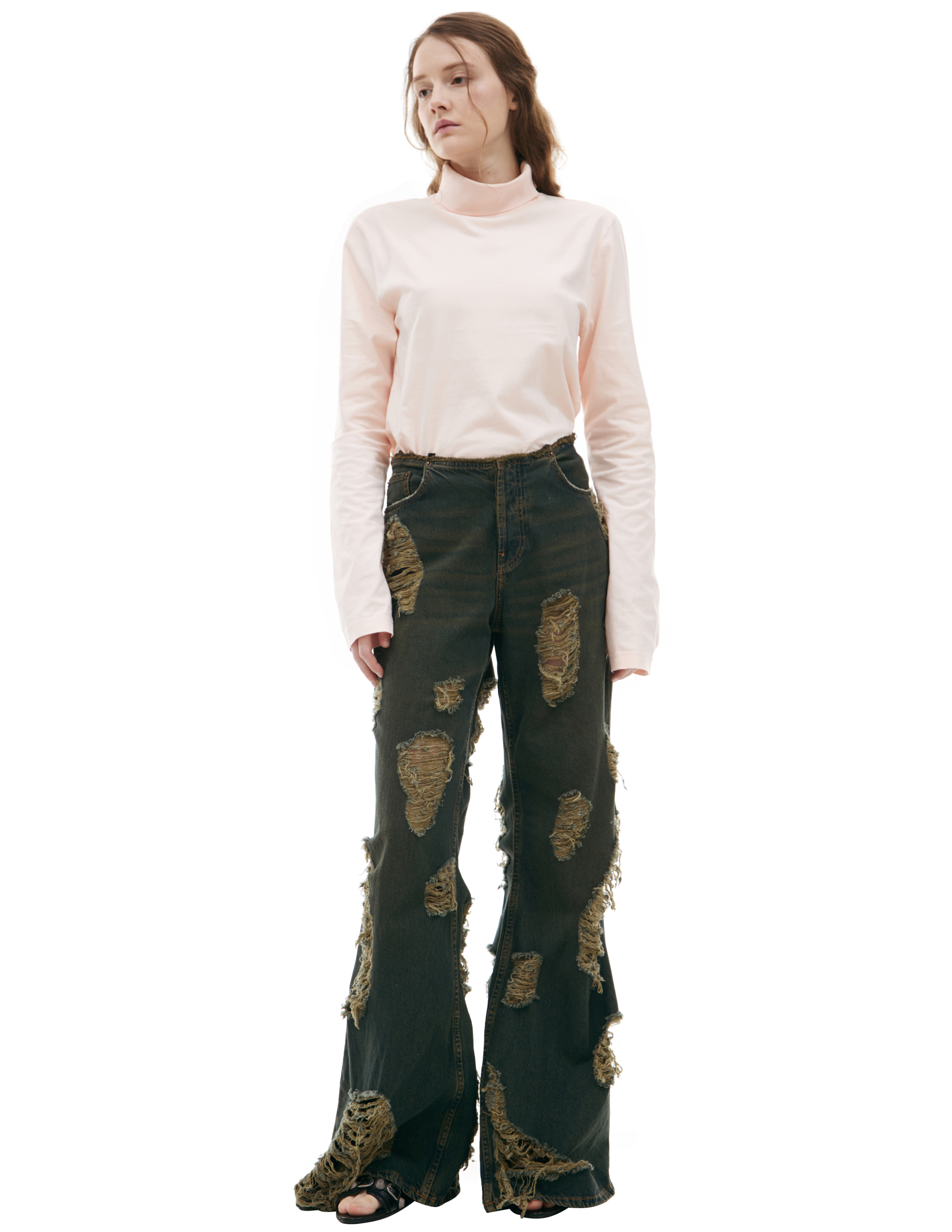 Рваные джинсы с эффектом потертости Acne Studios AK0692