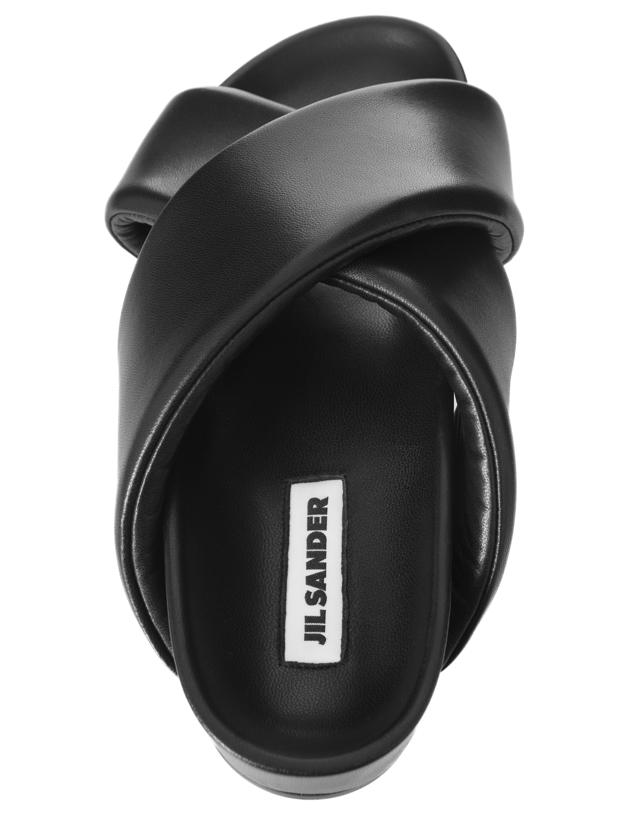 Черные сандалии из кожи Jil Sander J32WP0001/P5057/001
