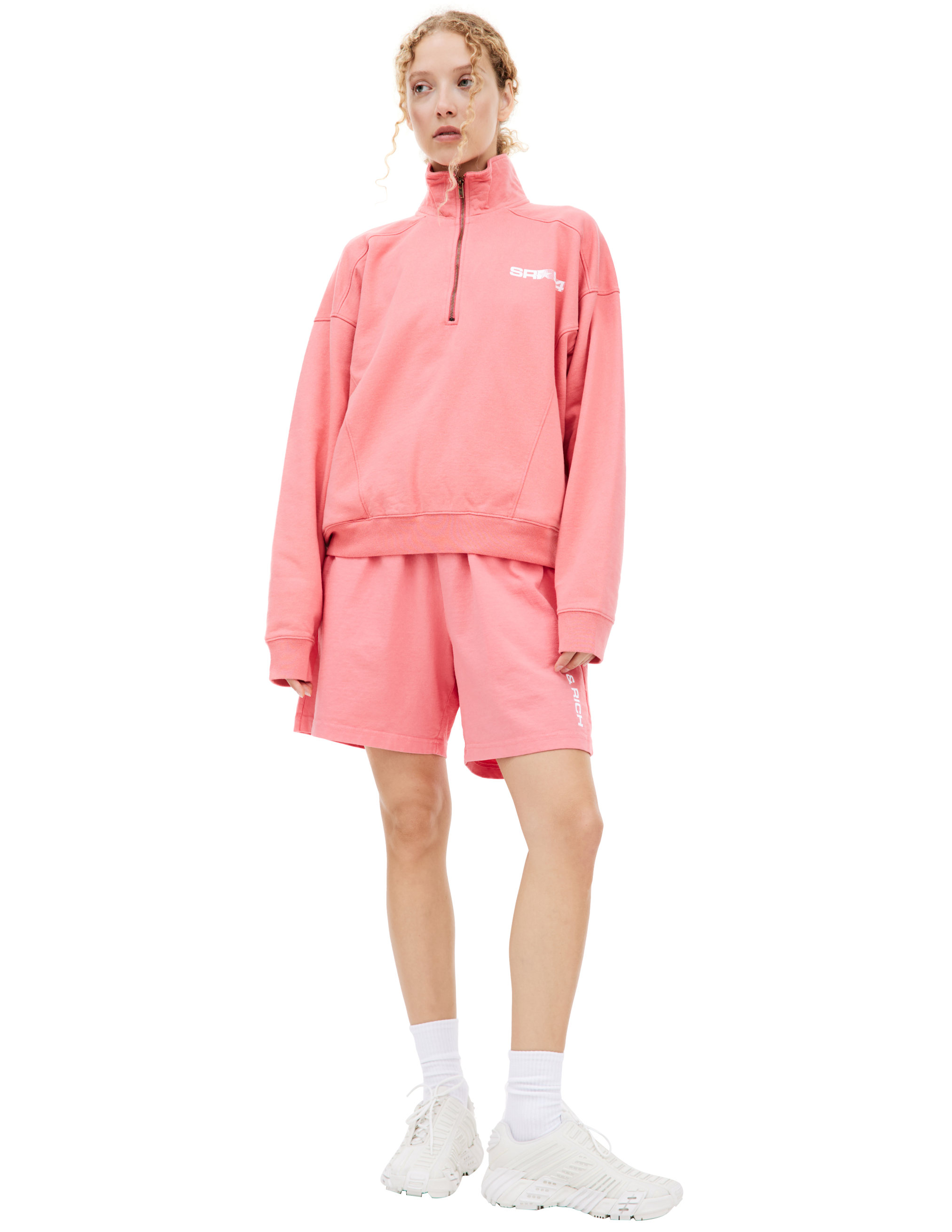 Свитшот с молнией на воротнике SPORTY & RICH WS069S402BC