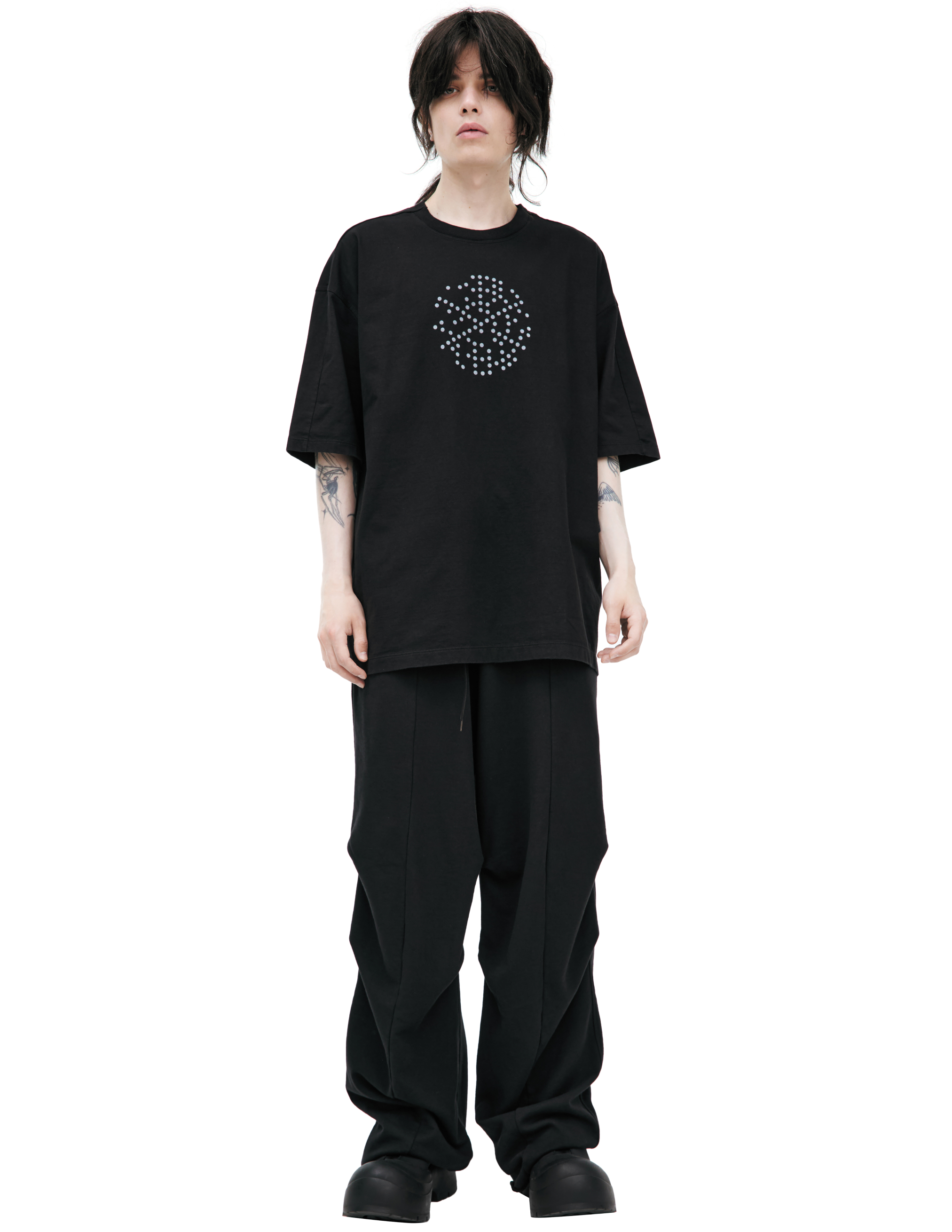 Черная футболка с принтом The Viridi-Anne VI-3873-01/BLACK