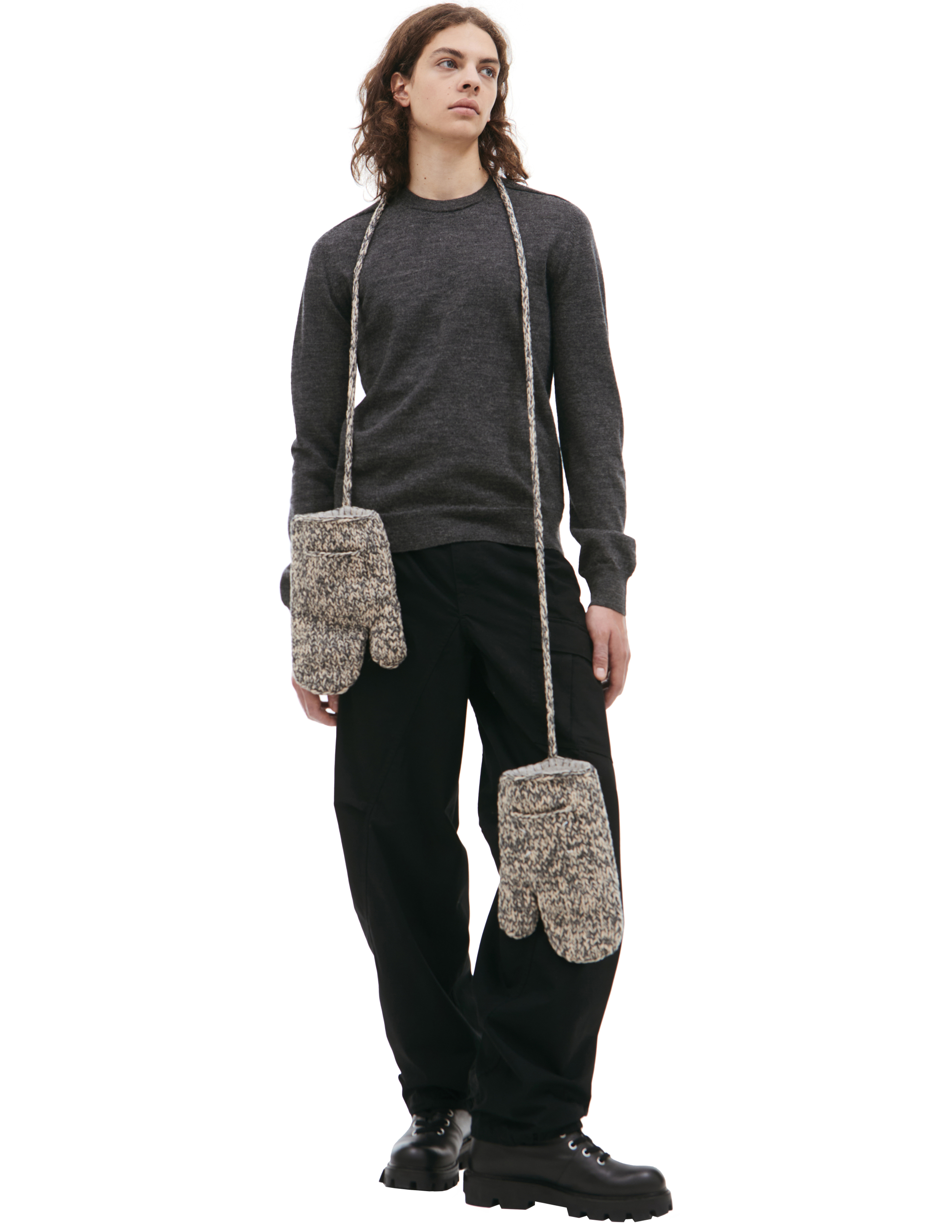 Серый свитер из шерсти Maison Margiela S50HL0021/M13062/859M