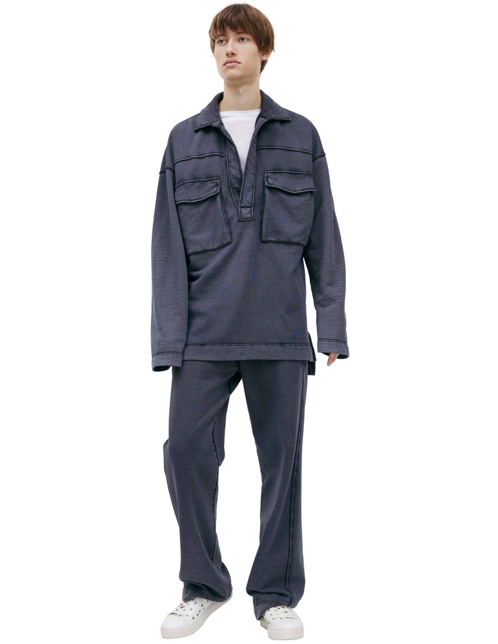 Свитшот с V-вырезом Dries Van Noten 241-021159-8611-802
