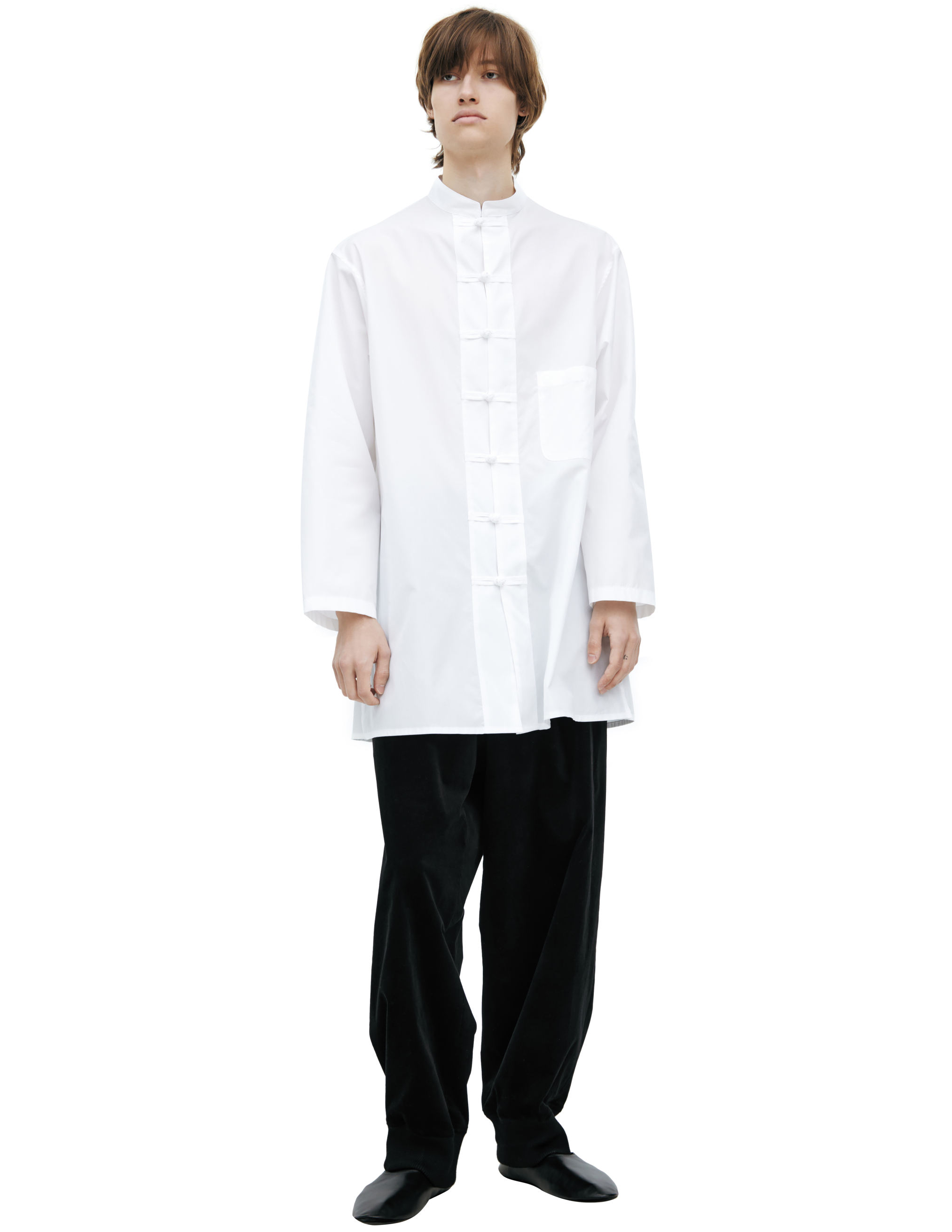 Белая рубашка на пуговицах Yohji Yamamoto HP-B04-001