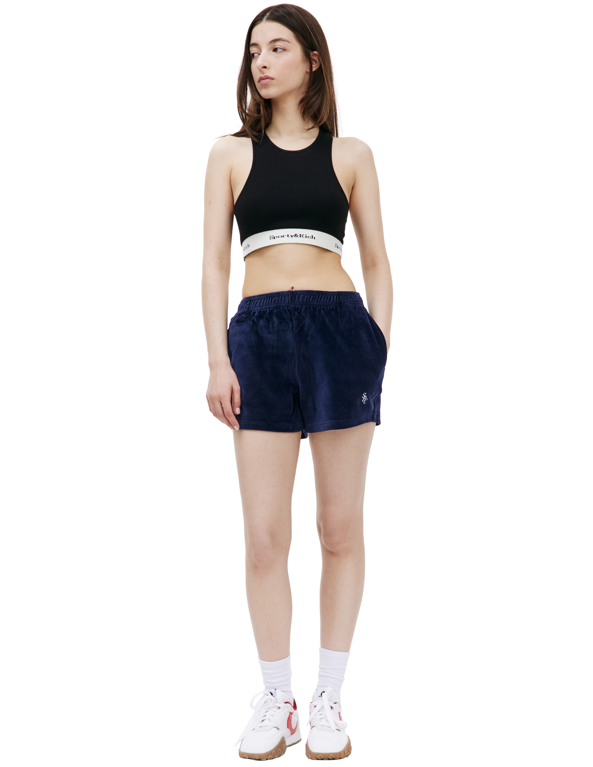 Велюровые шорты SRC SPORTY & RICH SHAW231NA