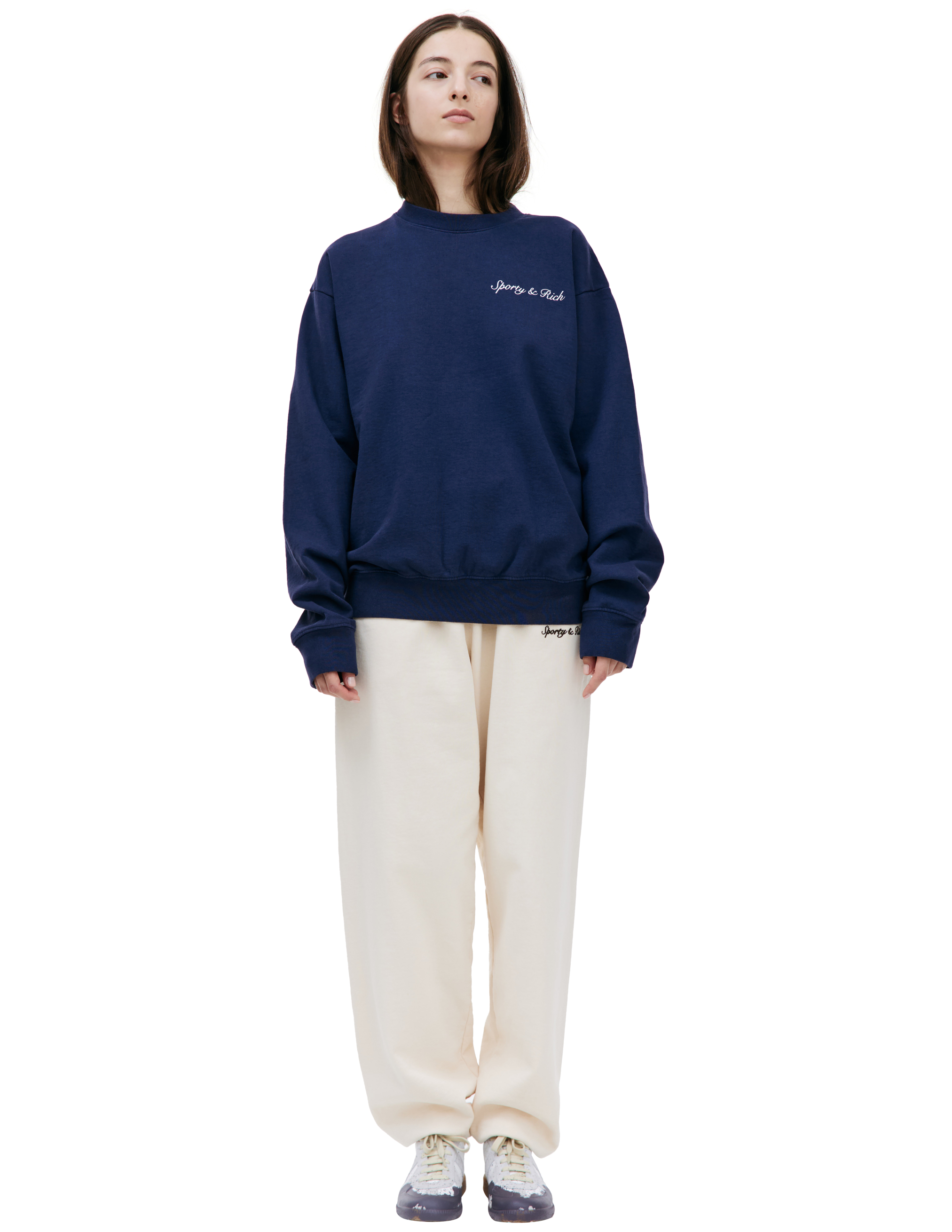 Свитшот 'Syracuse' с принтом SPORTY & RICH CRAW2338NA