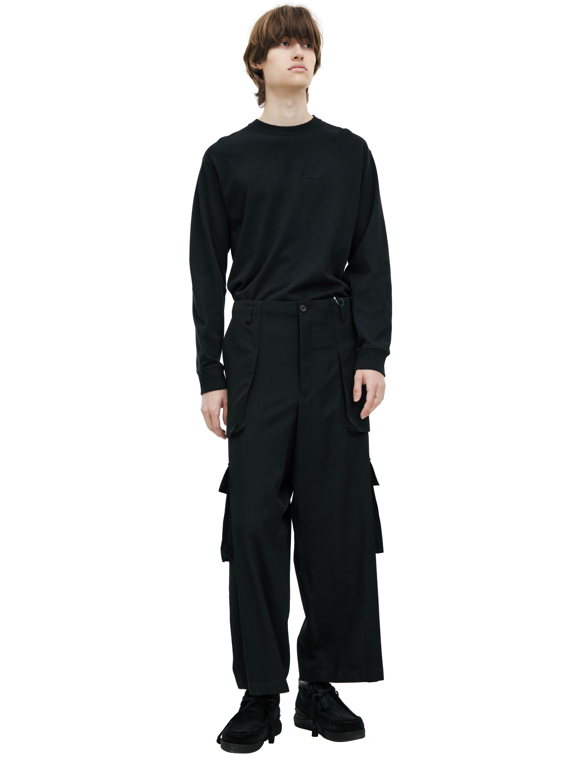 Черные брюки карго Yohji Yamamoto HP-P60-100