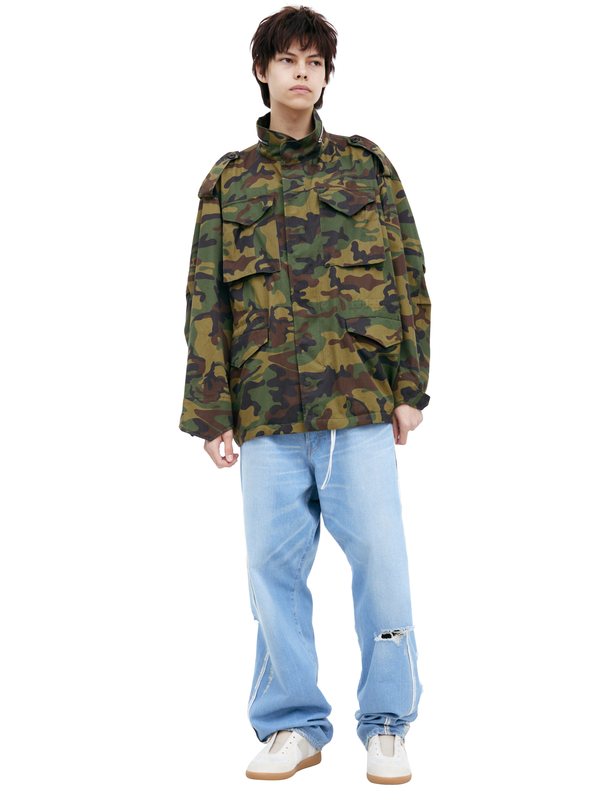 Камуфляжная куртка на молнии Mastermind WORLD MW25S14-BL003-005