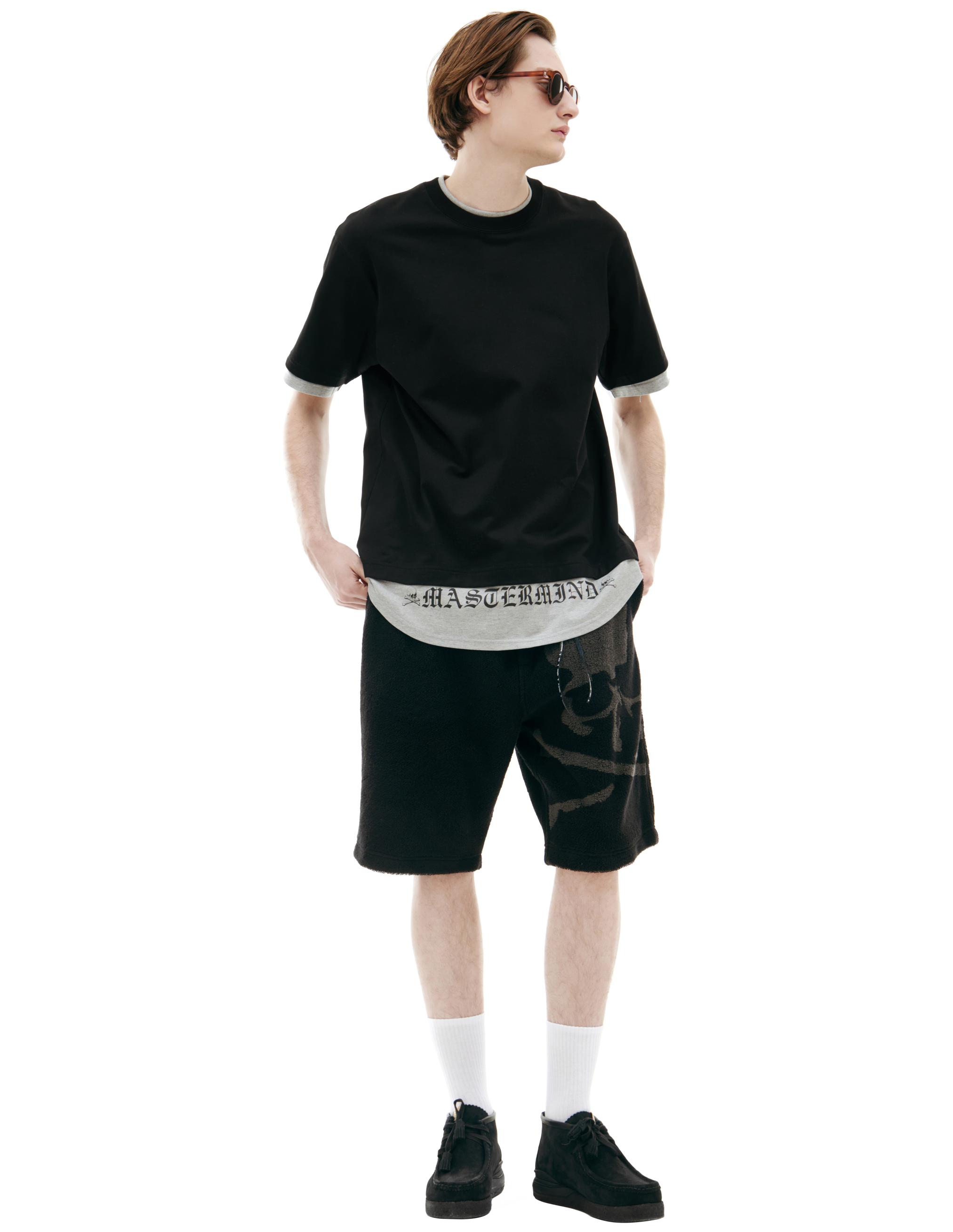 Двуслойная футболка с логотипом Mastermind WORLD MJ25E14-TS095-022
