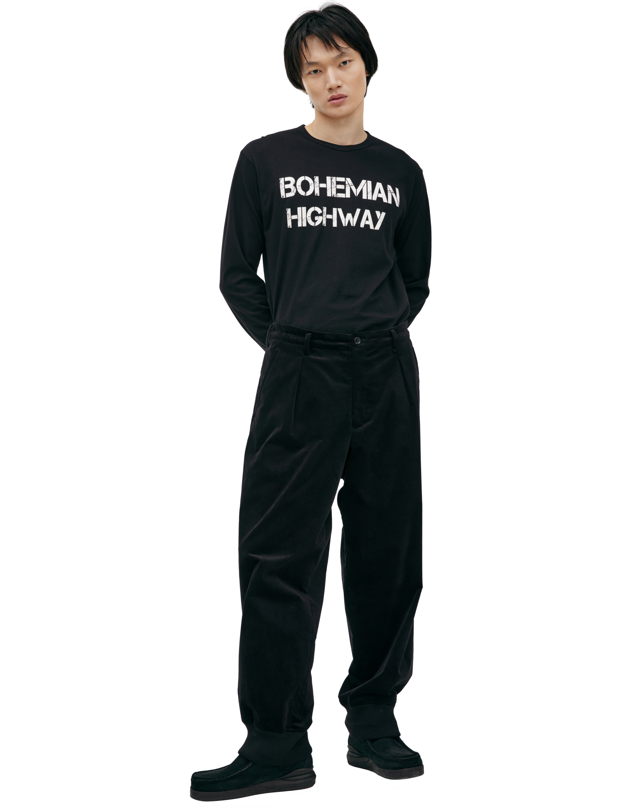 Зауженные брюки из вельвета Yohji Yamamoto HO-P37-056