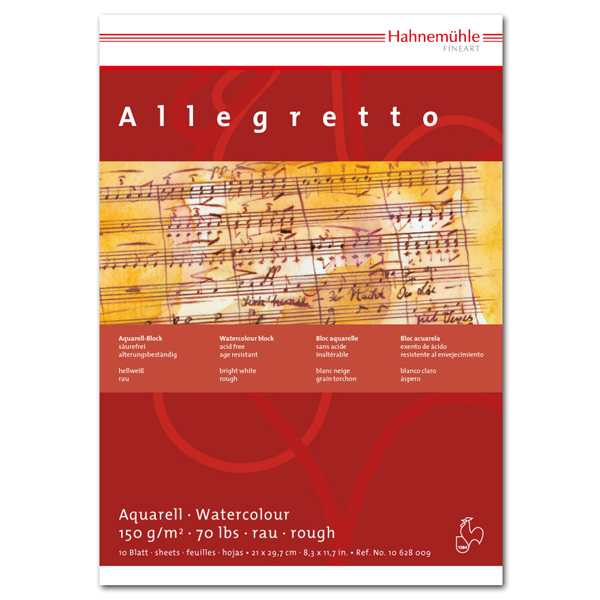 Альбом-склейка для акварели Hahnemuhle "Allegretto" с/з "холст" А3 10 л 150 г Hahnemuhle Fineart Hah-ЗХК-10628011