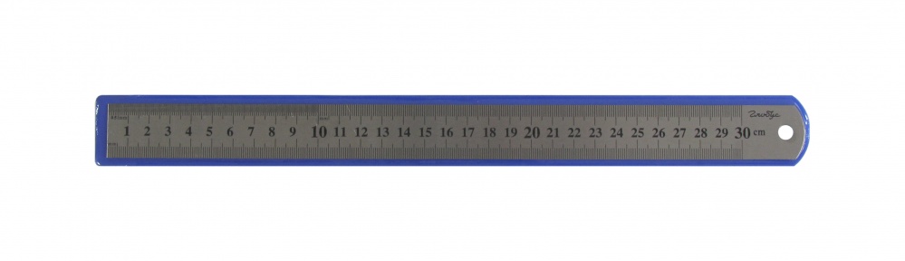 Линейка металлическая двухсторонняя Глобус 30 см. Globus Globus-ЛМ300