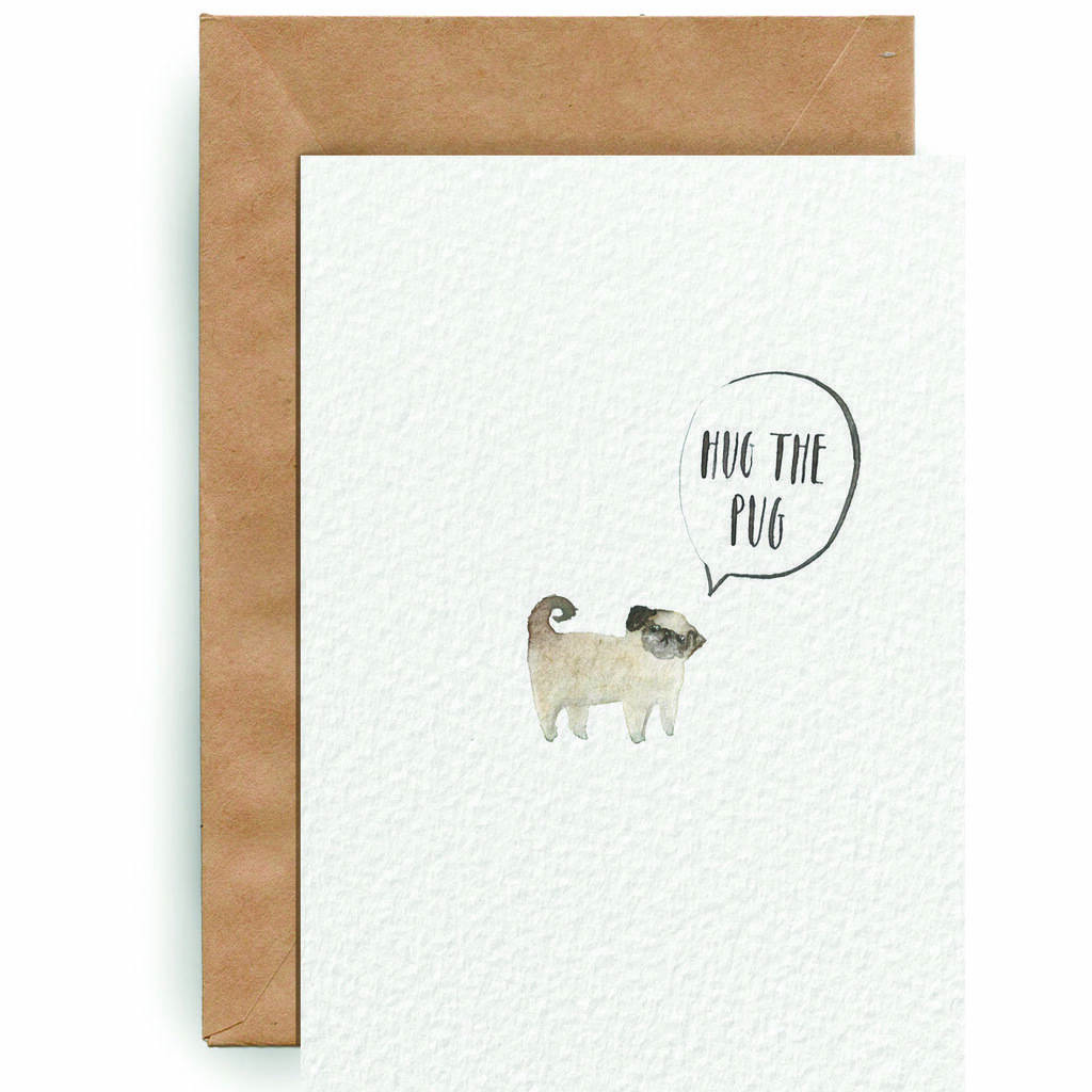 Открытка Yetti "Pug hug" Yetti-2680984783991