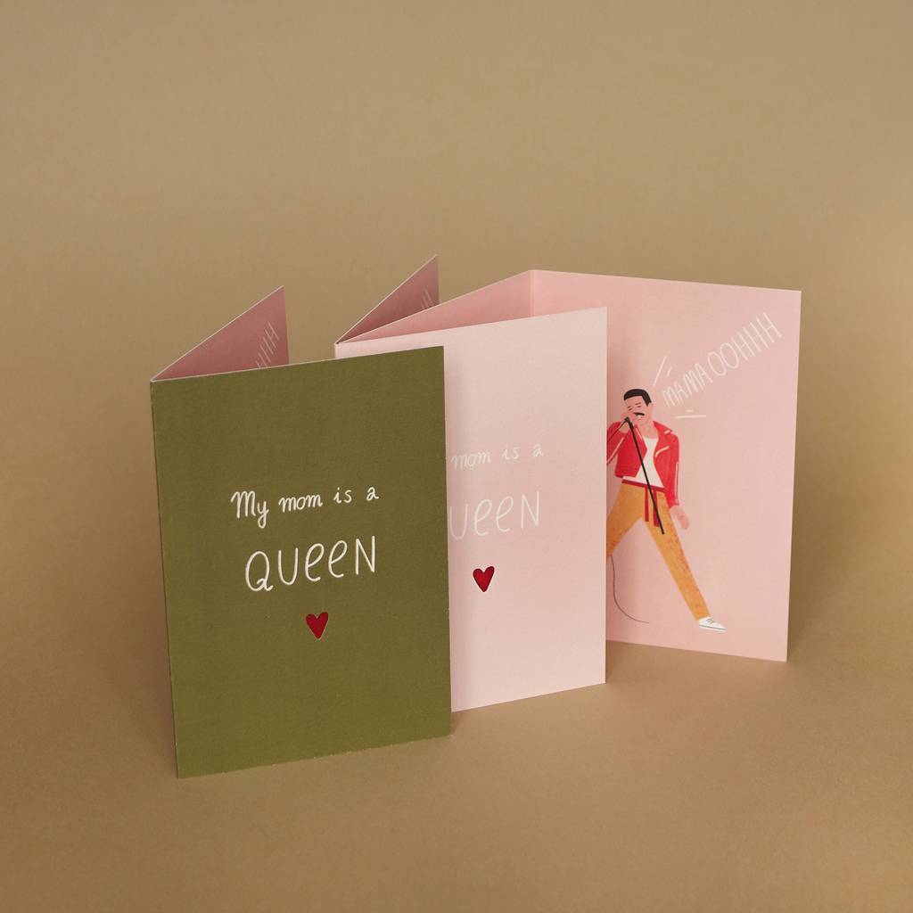 Открытка "My mom is a queen" green (раскладная) Paperie PAPERIE-31193672