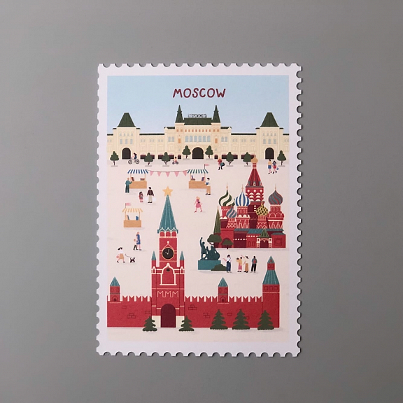Открытка "Марка. Москва, лето" Подписные издания ПИ-1153703