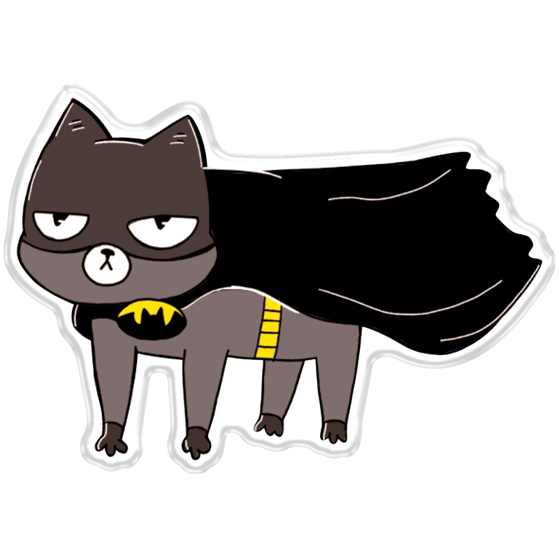 Значок акриловый MESHU "Batcat", 3,8*2,6 см MESHU-MS_47436