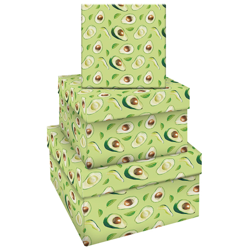 Набор квадратных коробок 3в1, MESHU "Avocado", (19,5*19,5*11-15,5*15,5*9см) MESHU-MS_46581