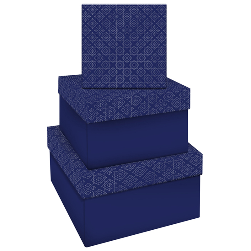 Набор квадратных коробок 3в1, MESHU "Blue style. Top.", (19,5*19,5*11-15,5*15,5*9см) MESHU-MS_46592