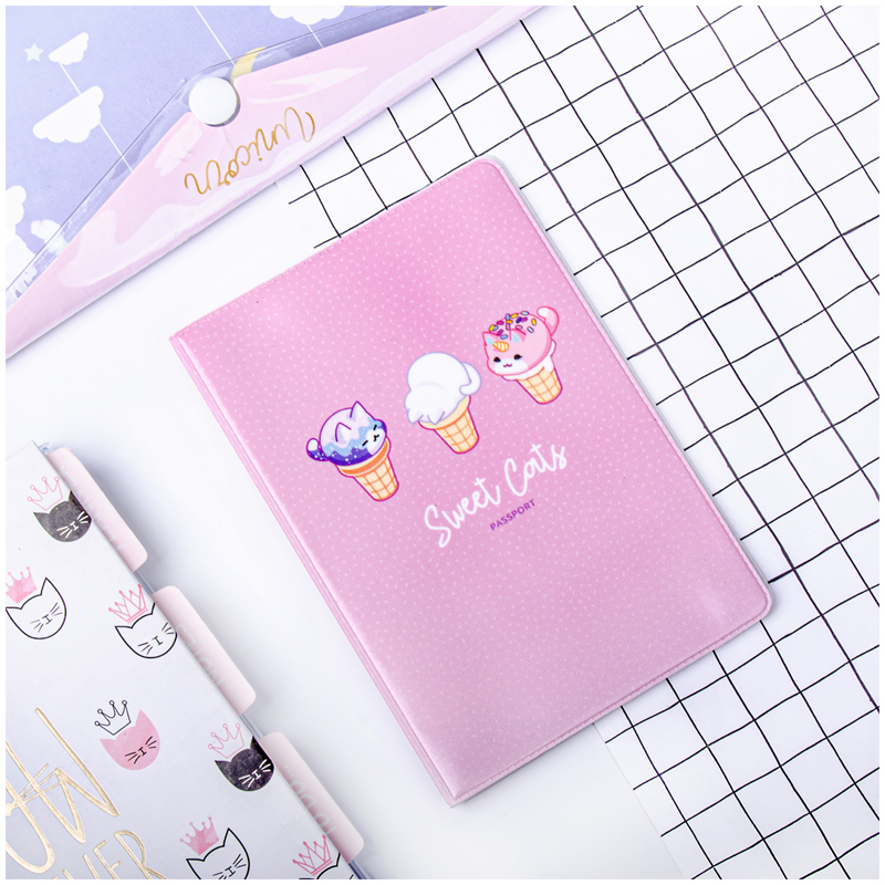 Обложка для паспорта MESHU "Sweet cats", ПВХ, 2 кармана MESHU-MS_34137
