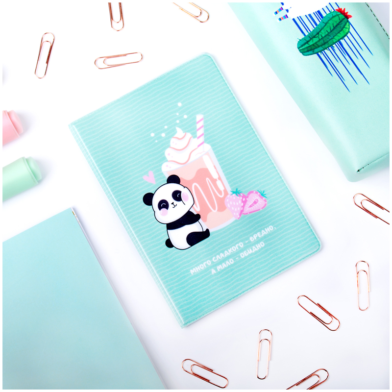 Обложка для паспорта MESHU "Sweet panda", ПВХ, 2 кармана MESHU-MS_34162