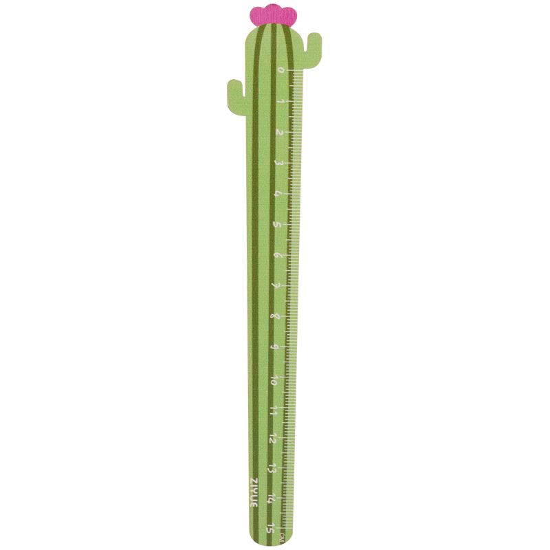 Линейка деревянная MESHU "Cactus" 15 см, ассорти, европодвес MESHU-WR15_54880