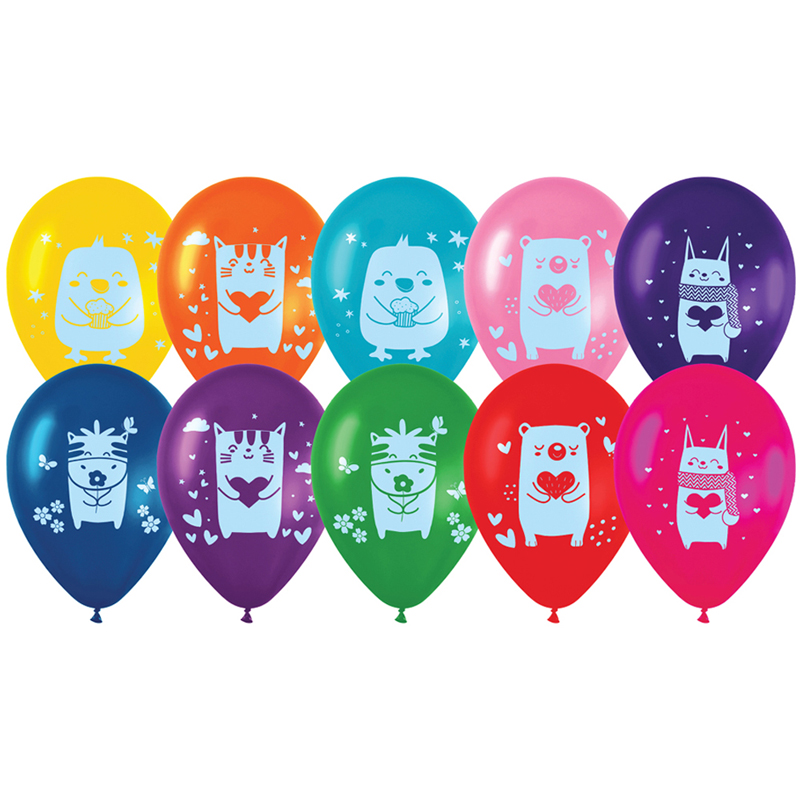 Набор воздушных шаров MESHU "Kids friends" М12/30 см, 50 шт, пастель, ассорти MESHU-MS_42106