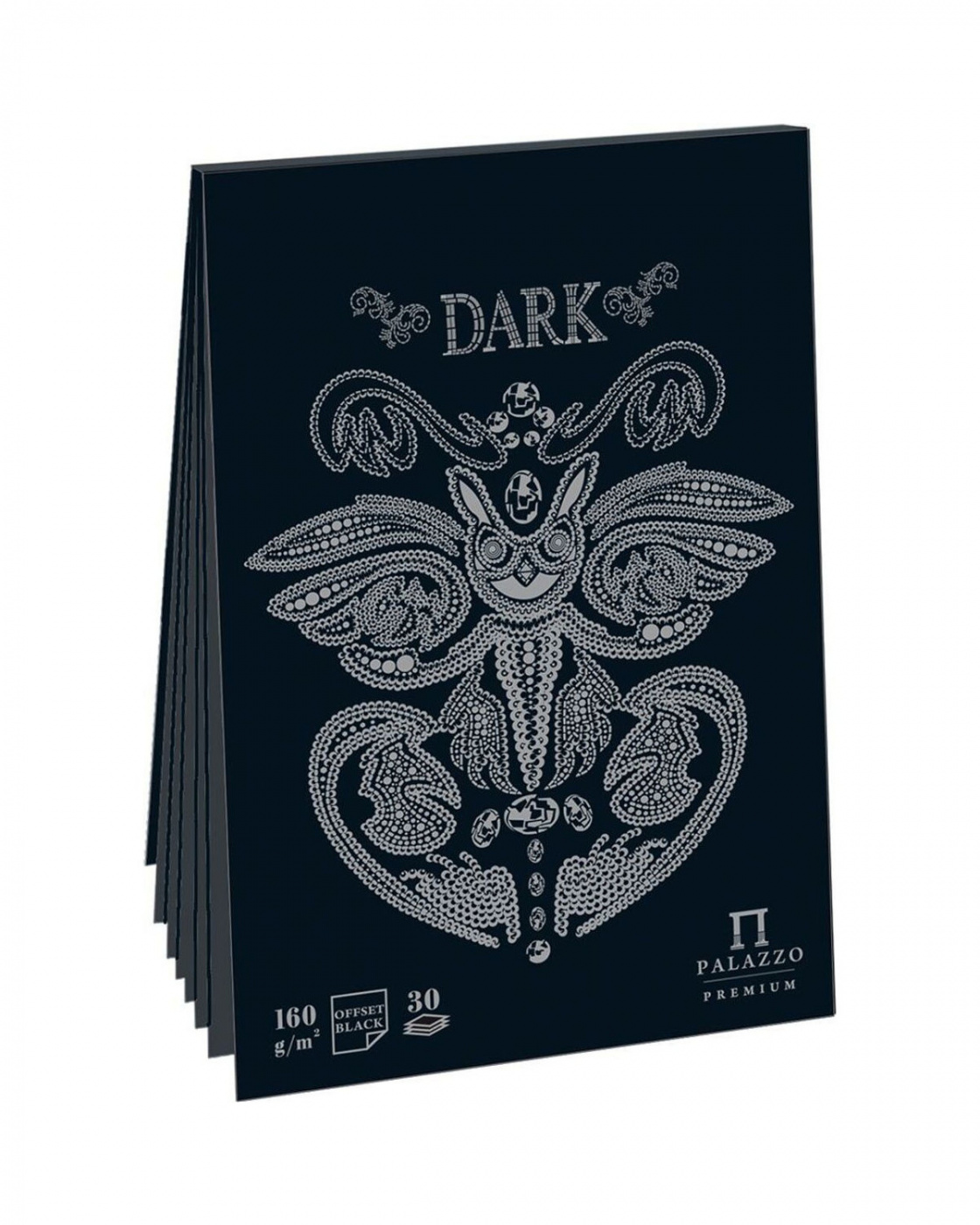 Планшет для эскизов и зарисовок Лилия Холдинг "Dark" А4 30 л 160 г ЛХ-ПЛ-2541