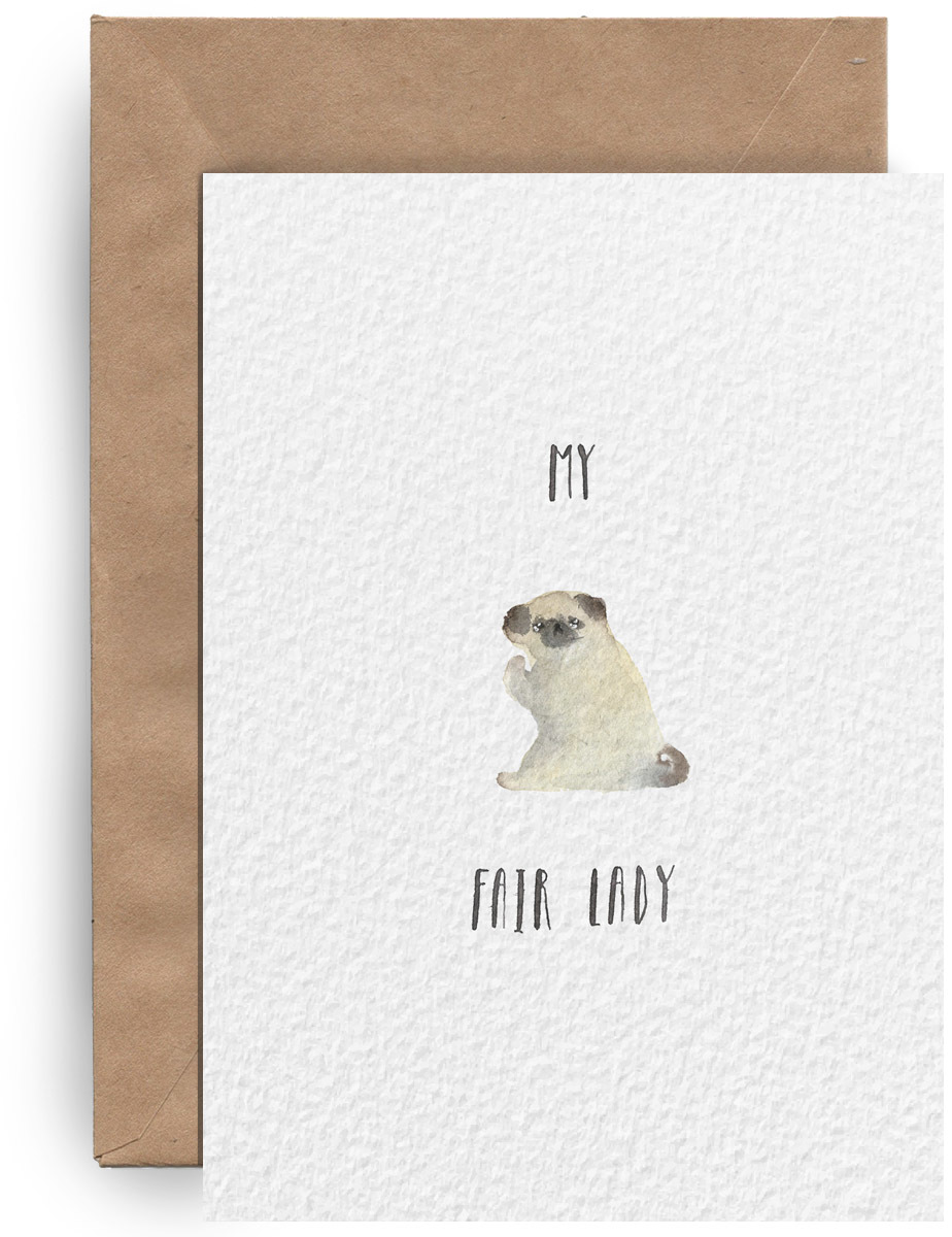Открытка Yetti "Pug Lady" Yetti-2680984784004