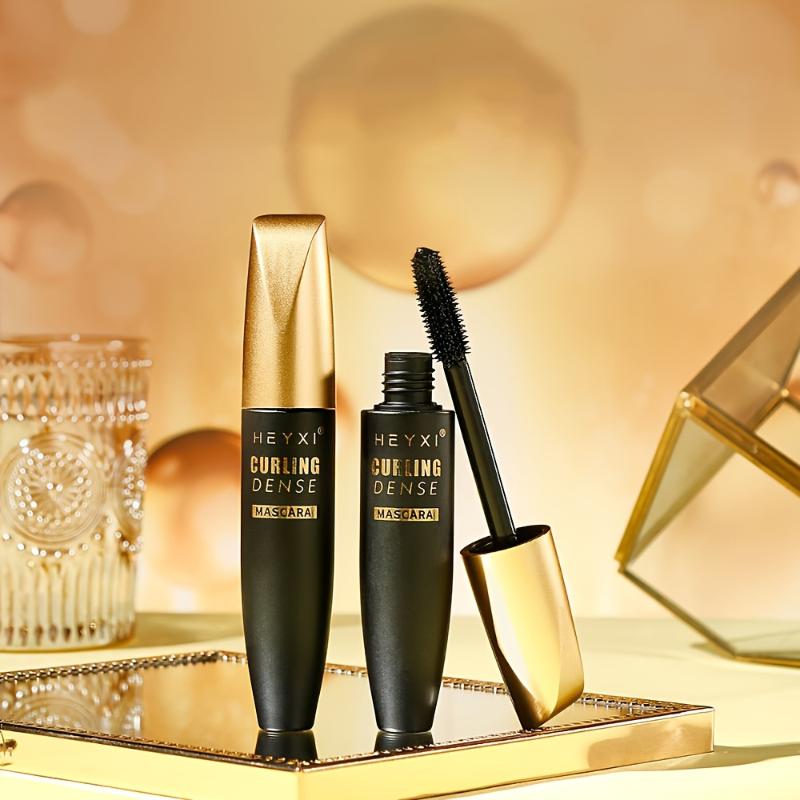 Тушь для ресниц 4D, силиконовая насадка для ресниц, вьющаяся густая черная тушь для глаз, водонепроницаемая и долговечная, длинная вьющаяся тушь чёрный Gelscinta