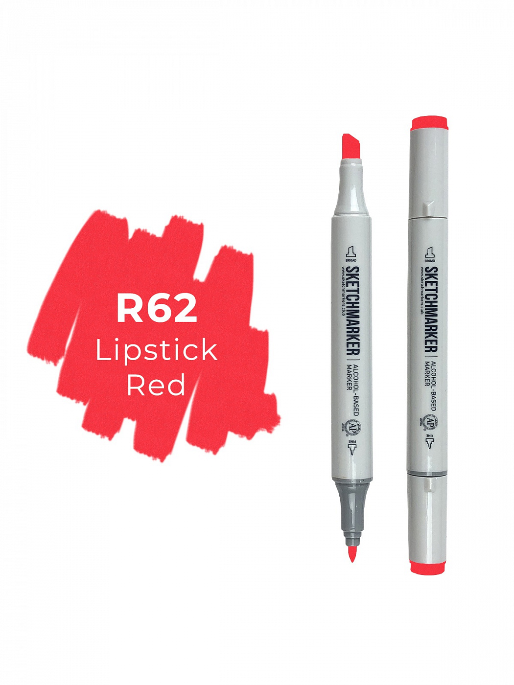 Маркер двухсторонний на спиртовой основе Sketchmarker Цвет Красная помада SKM-SM-R52/SM-R062