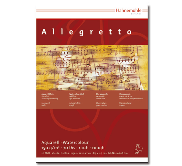 Альбом-склейка для акварели Hahnemuhle "Allegretto" с/з "холст" А4 10 л 150 г Hahnemuhle Fineart Hah-ЗХК-10628009
