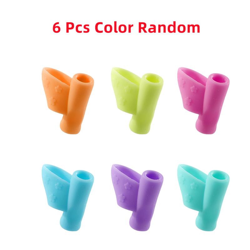 6Pcs Montessori Grip Correction Device Pen Holder Posture Training Grip Strength Children S Learning Partner Student Stationery multi Tianyi 3