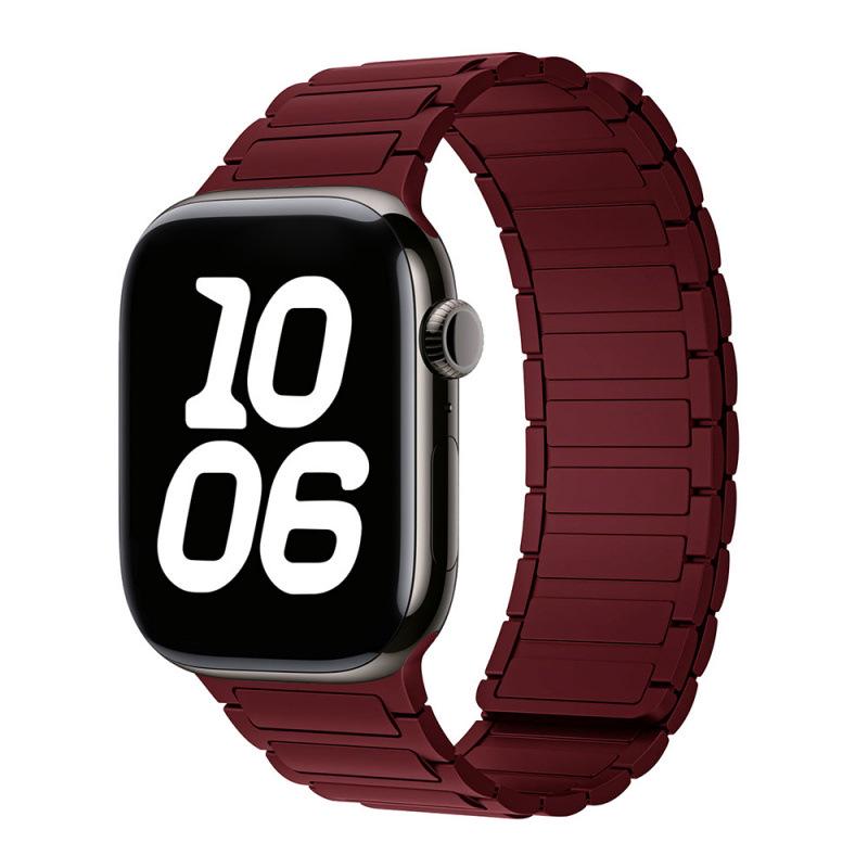 Магнитный силиконовый ремешок Zhang Jingyi для Apple Watch S9/8/iWatch10 Ultra 38mm/40mm/41mm for Series 10/11 42mm вино красного Value Vault