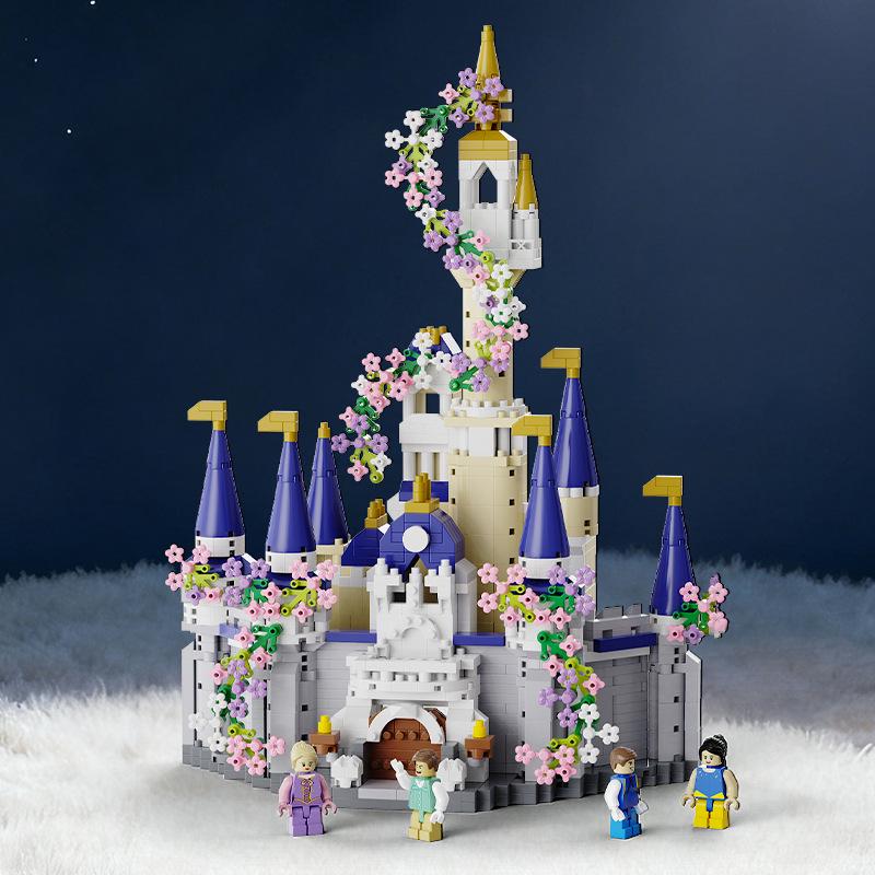Набор для сборки «Волшебный замок» ручной работы, совместимый с Lego - Подарок на день рождения для девочки blue CreativeCorner