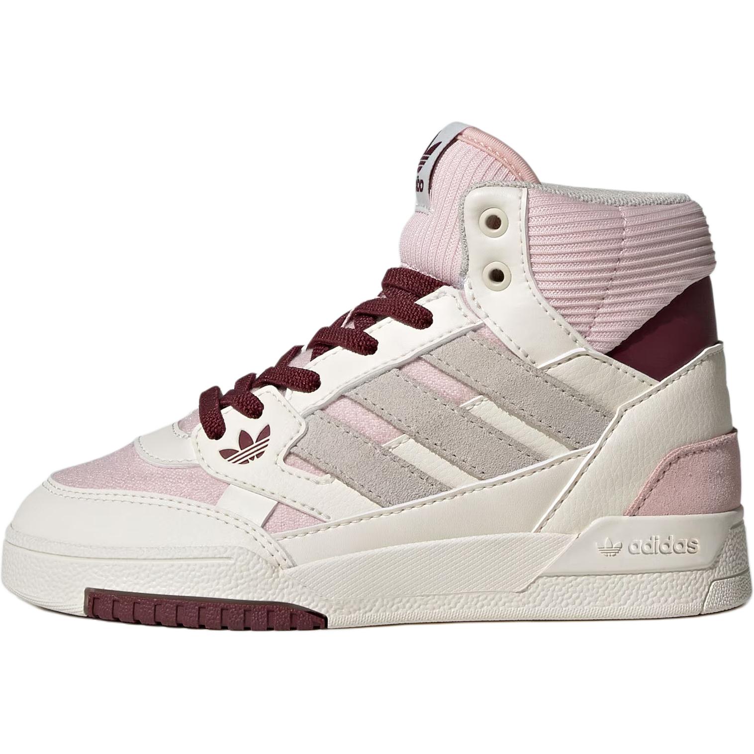 Adidas Originals Drop Step Se Синтетическая кожа Удобные Универсальные Нескользящие Средняя высота Детские скейт-туфли Светло-розовые Детские скейт-туфли IH3286 30½ gray