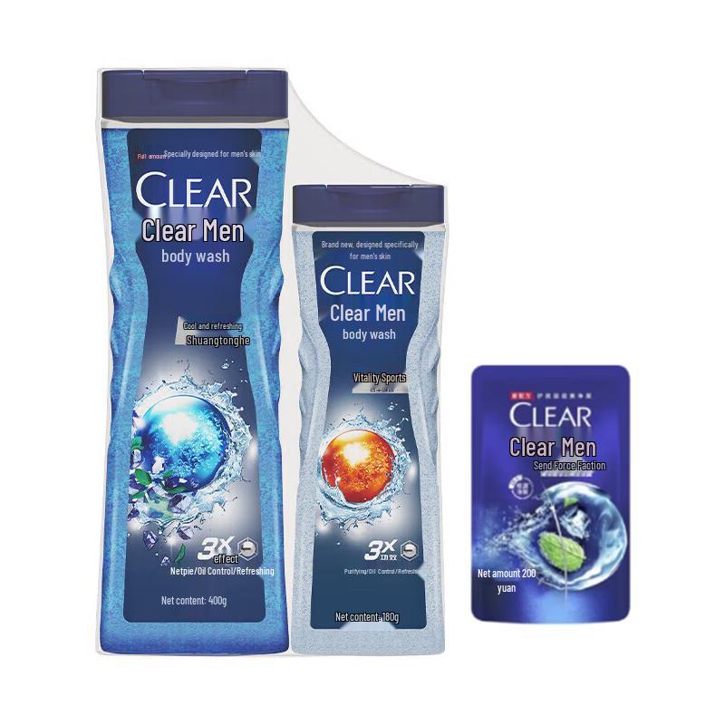 Набор для душа и шампунь Clear Men Охлаждающий контроль жирности blue JDST SELECTION