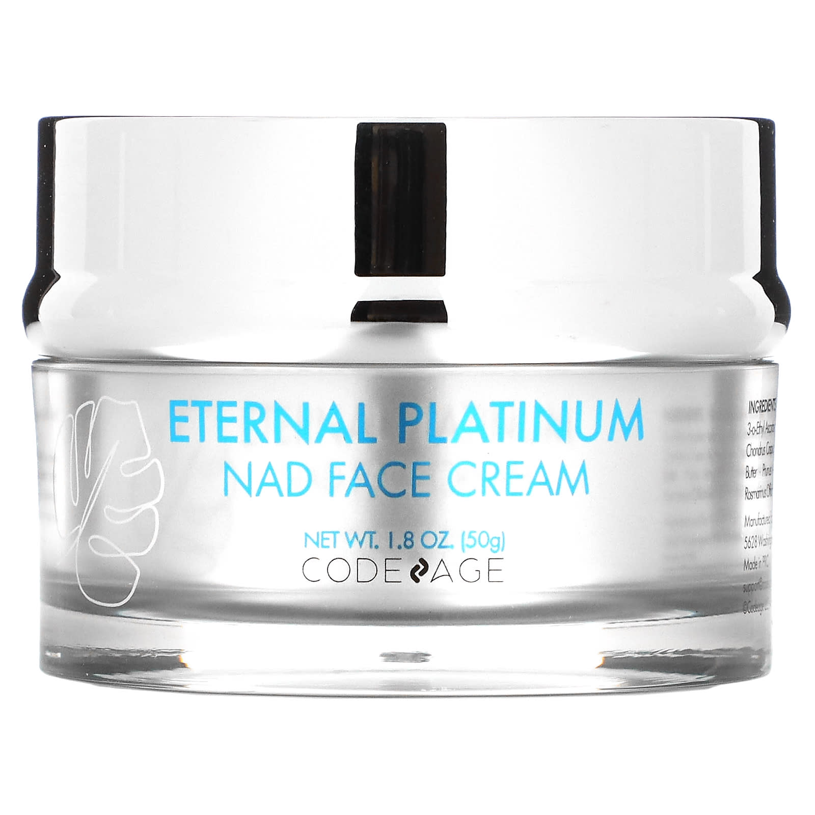 Codeage, Крем для лица Eternal Platinum NAD, 1,8 унции (50 г) white
