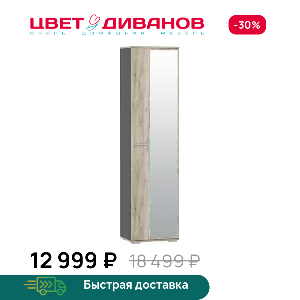 Шкаф для одежды Флинт НМ 013.40 Цвет Диванов ЦБ-00124126